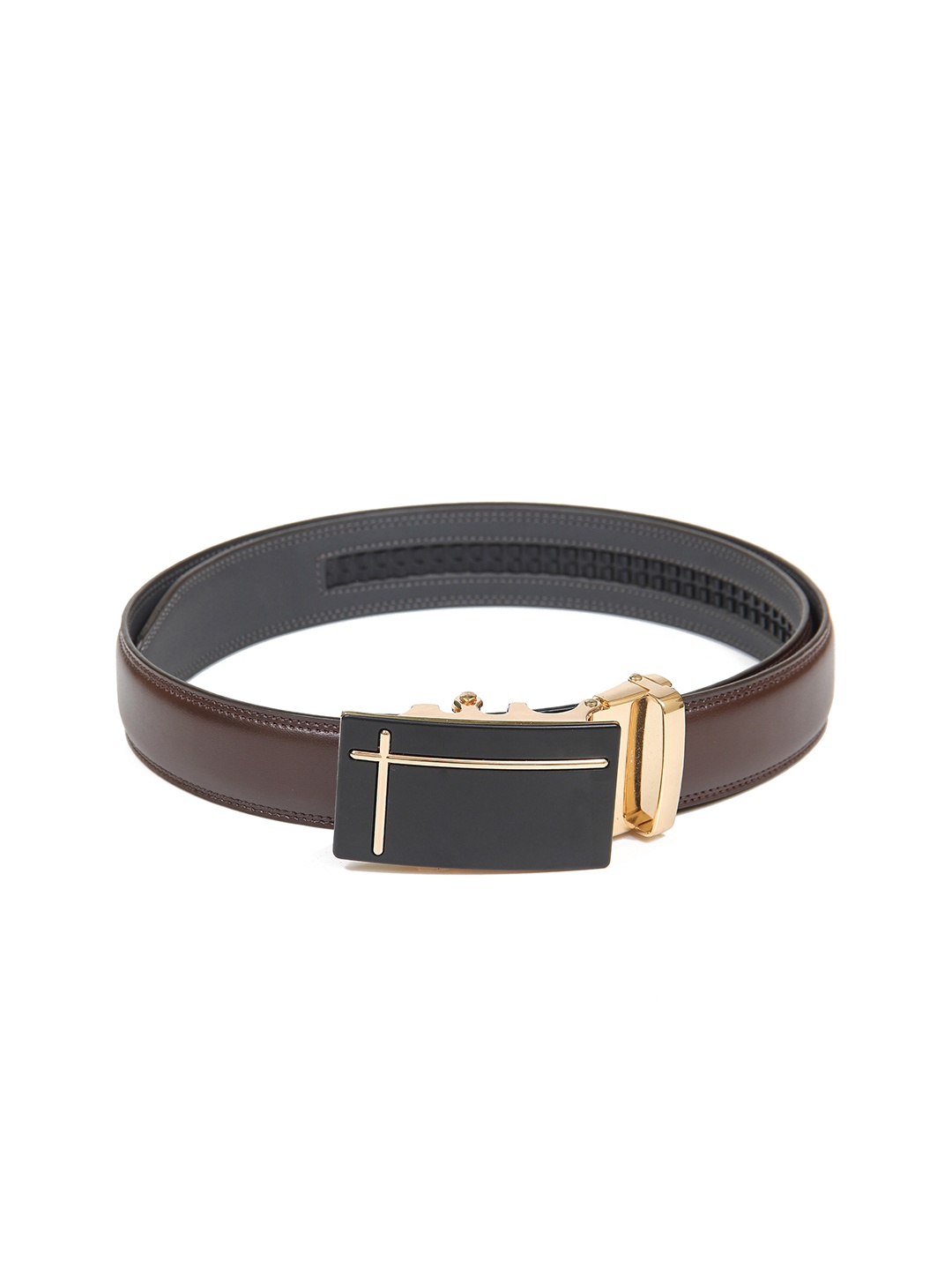 

Calvadoss Men Brown Solid PU Belt