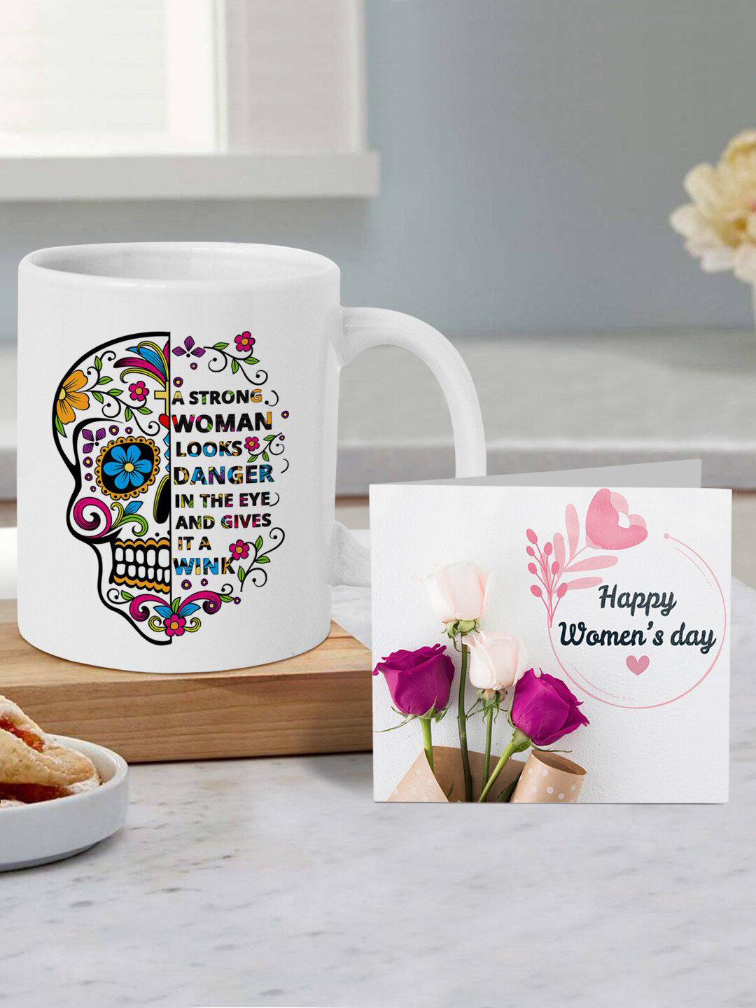 

TIED RIBBONS Multi-Coloured Women's Day Printed Coffee Mug & Card