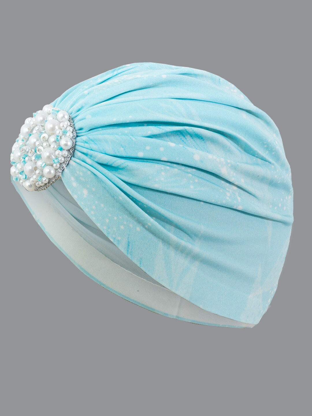 

HAIR DRAMA CO. Women Blue & White Embellished Hairband