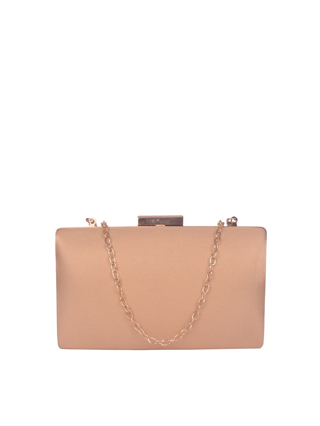 

Bagkok Beige & Gold-Toned Box Suede Clutch