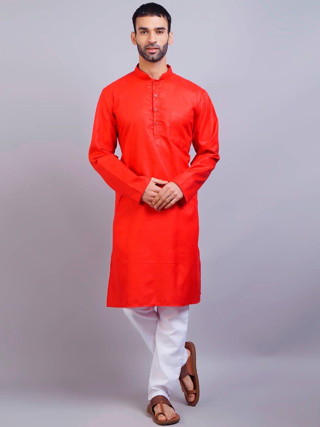 

GRACIT Men Red Kurta