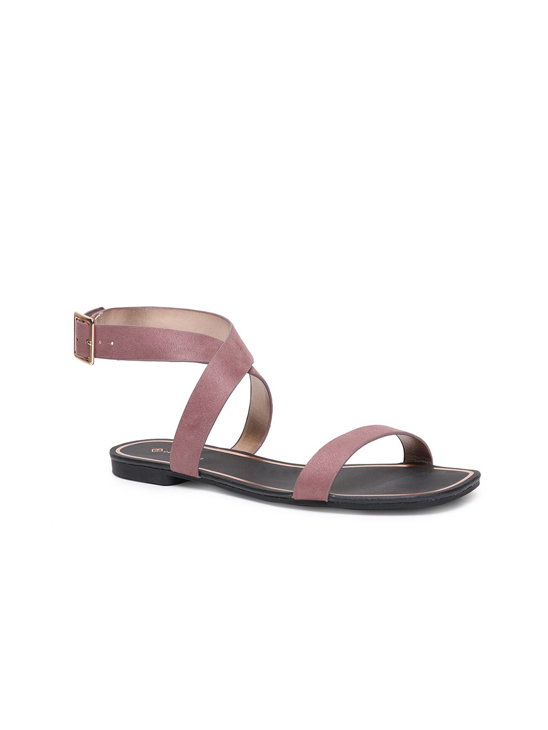 

Call It Spring Women Purple Open Toe Flats With Buckles
