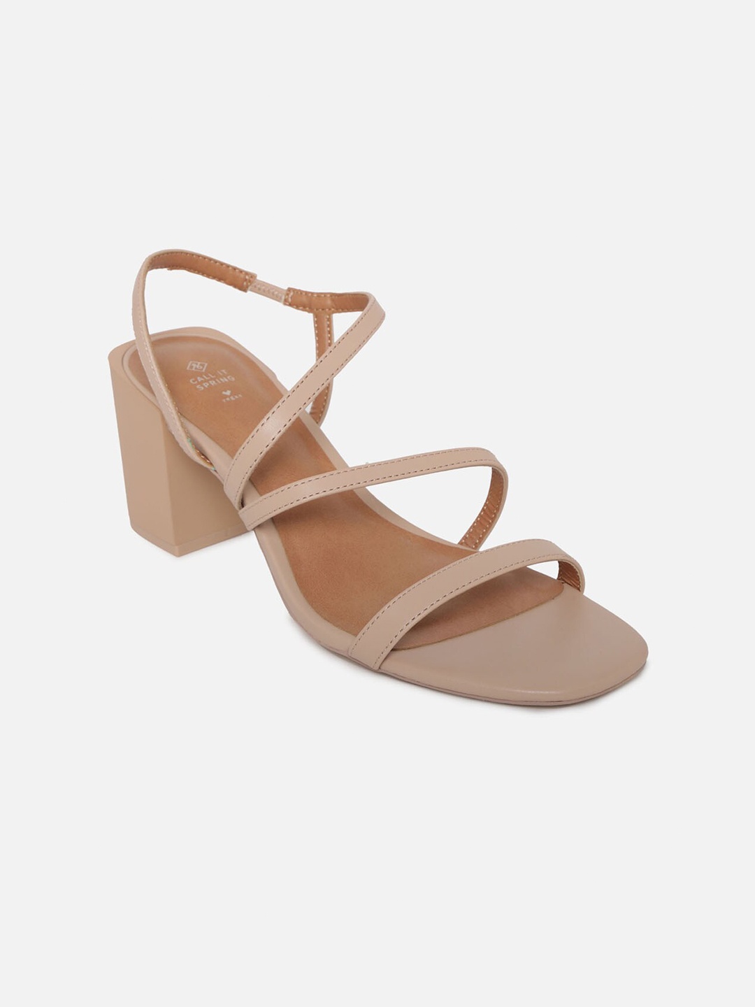 

Call It Spring Pink & Brown Party Block Heel Sandals