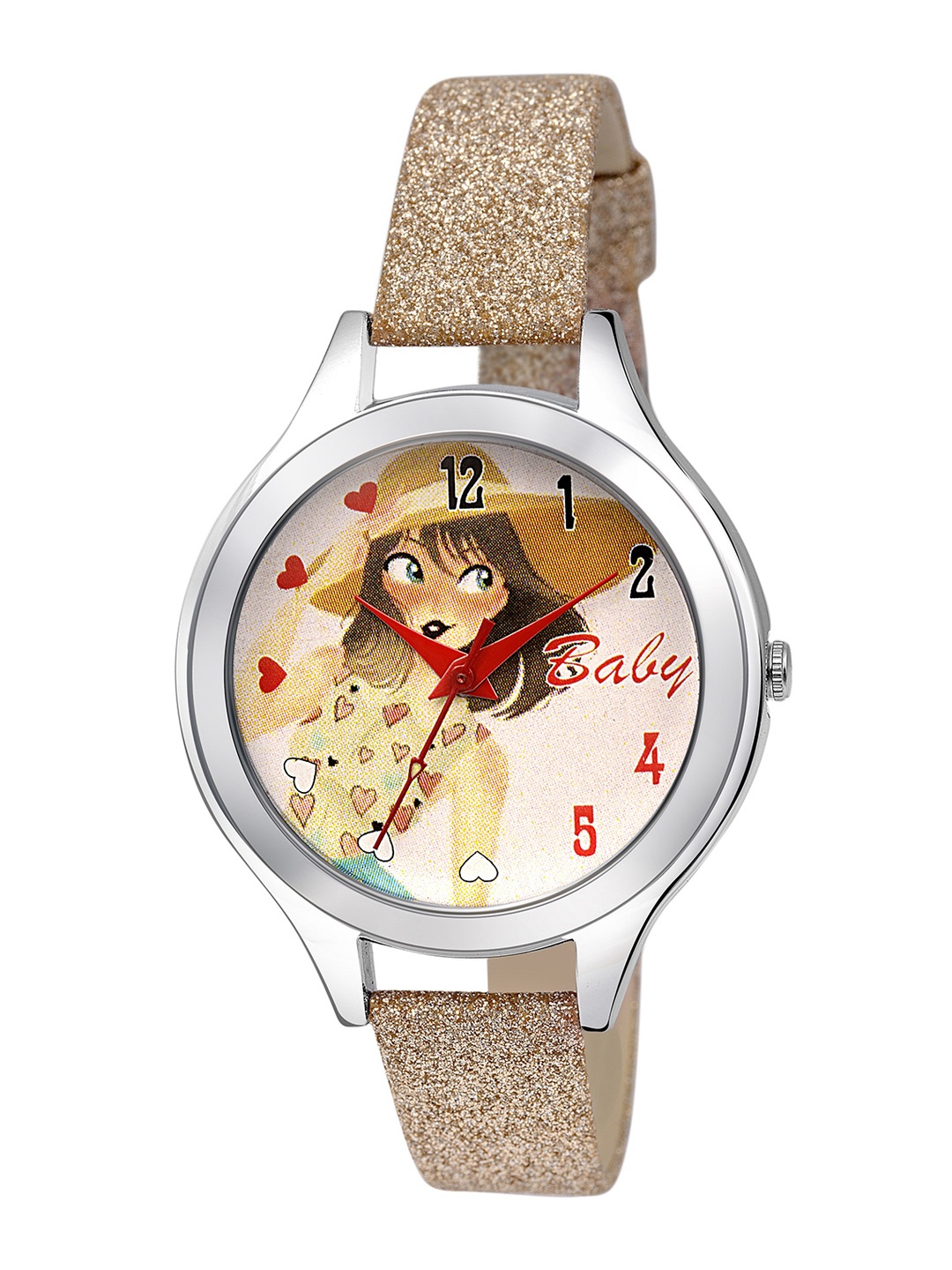 

Kool Kidz Kids Gold Printed Dial & Leather Straps Analogue Watch KOOL KIDZ DMK 049 GD 01