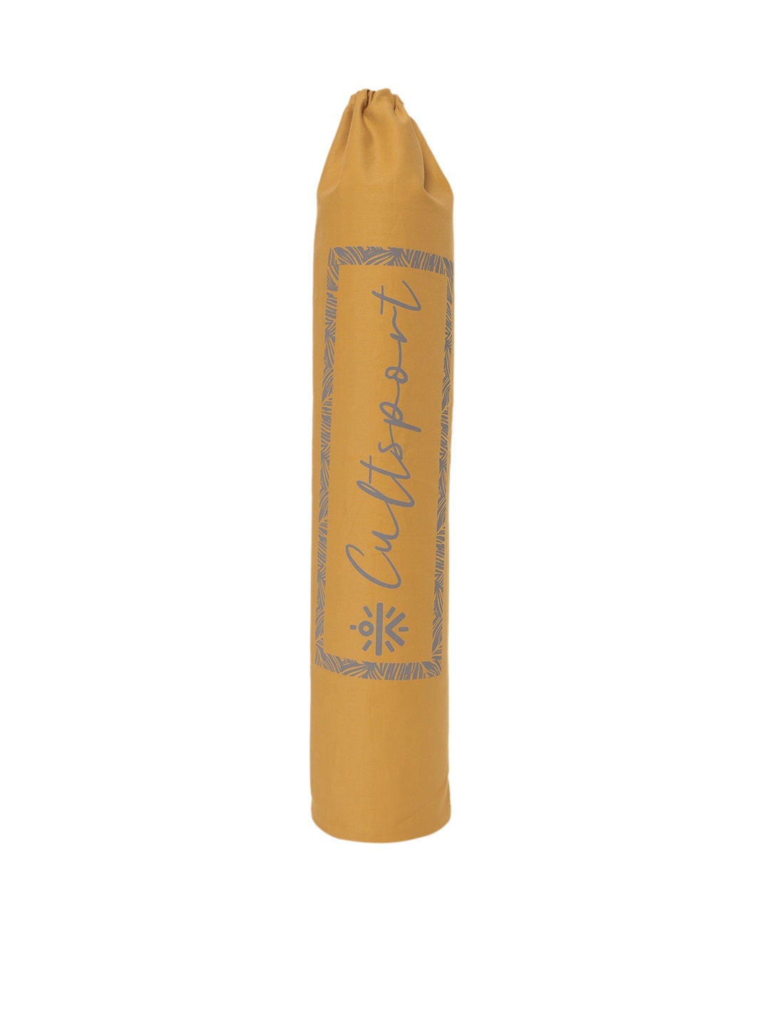 

Cultsport Mustard-Yellow & Black Printed Pure Cotton Yoga Mat Bag