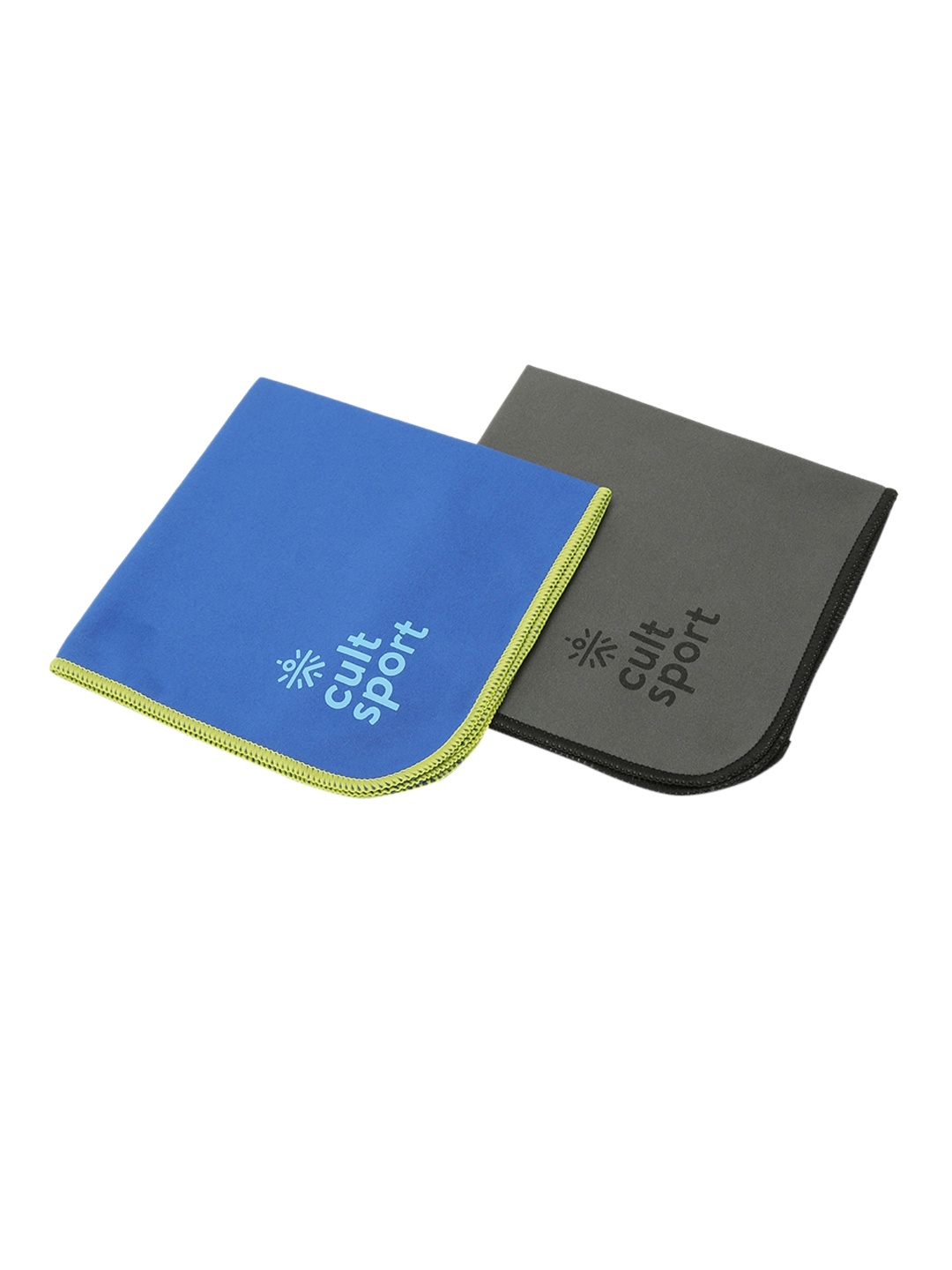 

Cultsport Pack of 2 Blue & Grey Solid Workout Hand Towel