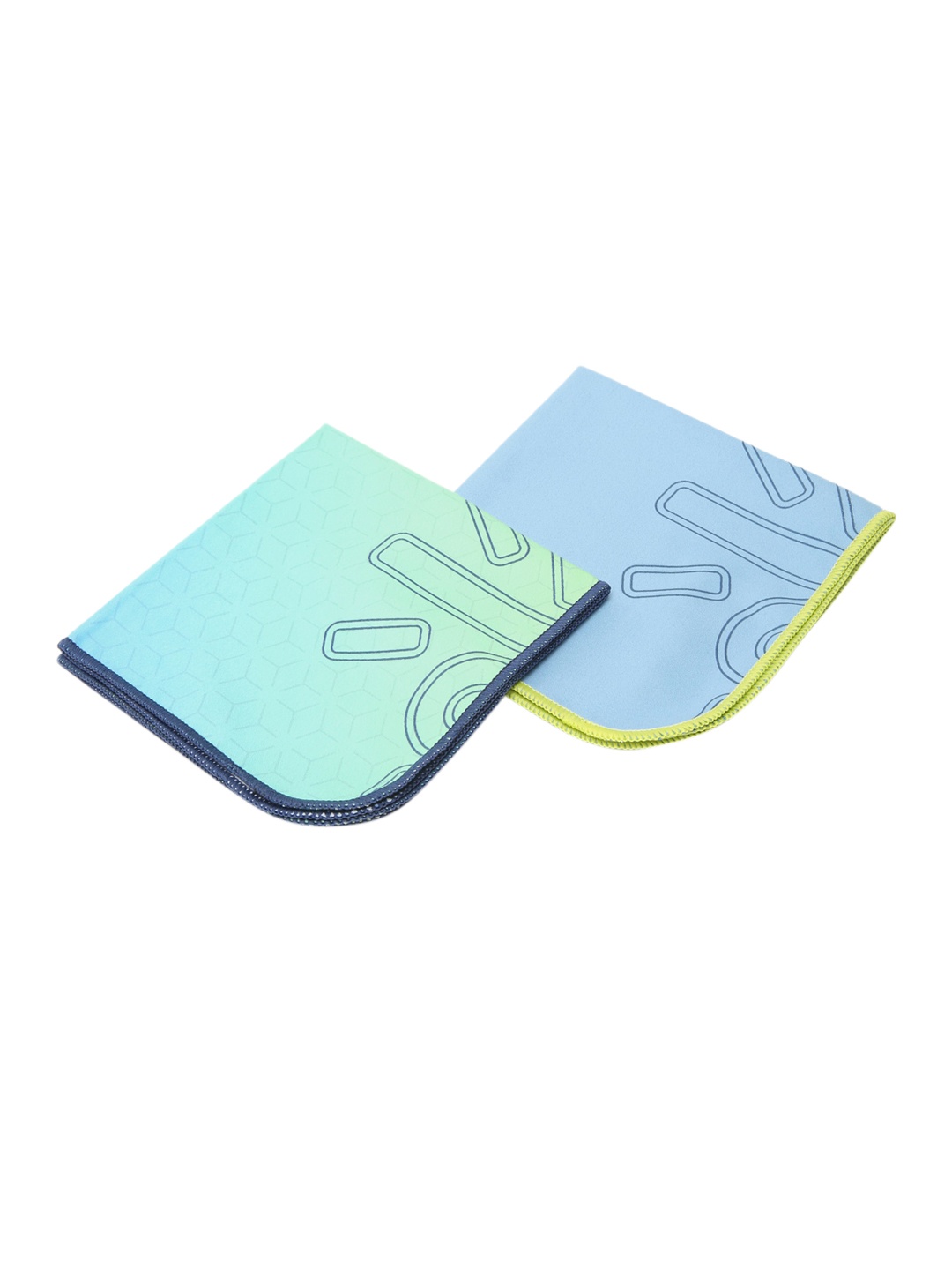 

Cultsport Pack of 2 Printed Workout Hand Towel, Blue