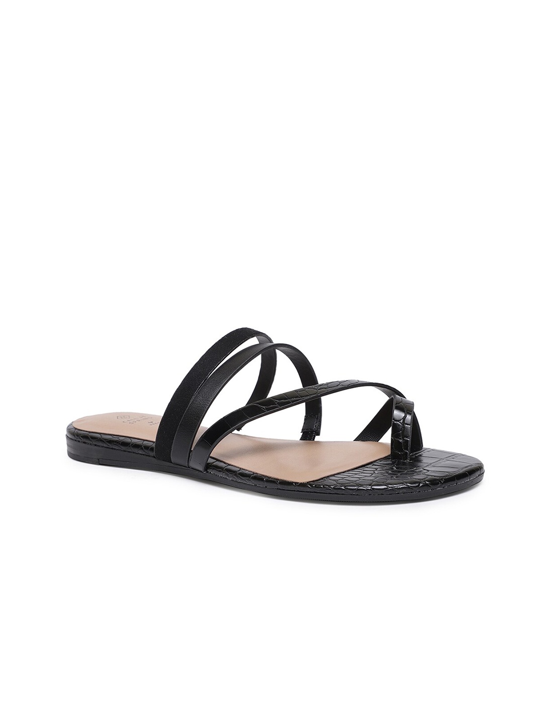 

Call It Spring Women Black Open Toe Flats