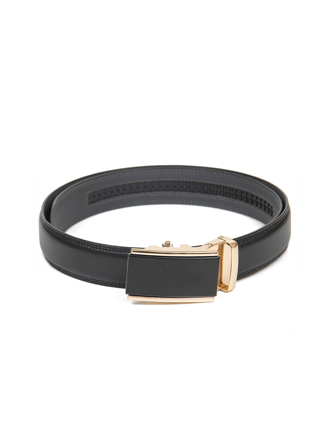 

Calvadoss Men Black Solid PU Belt