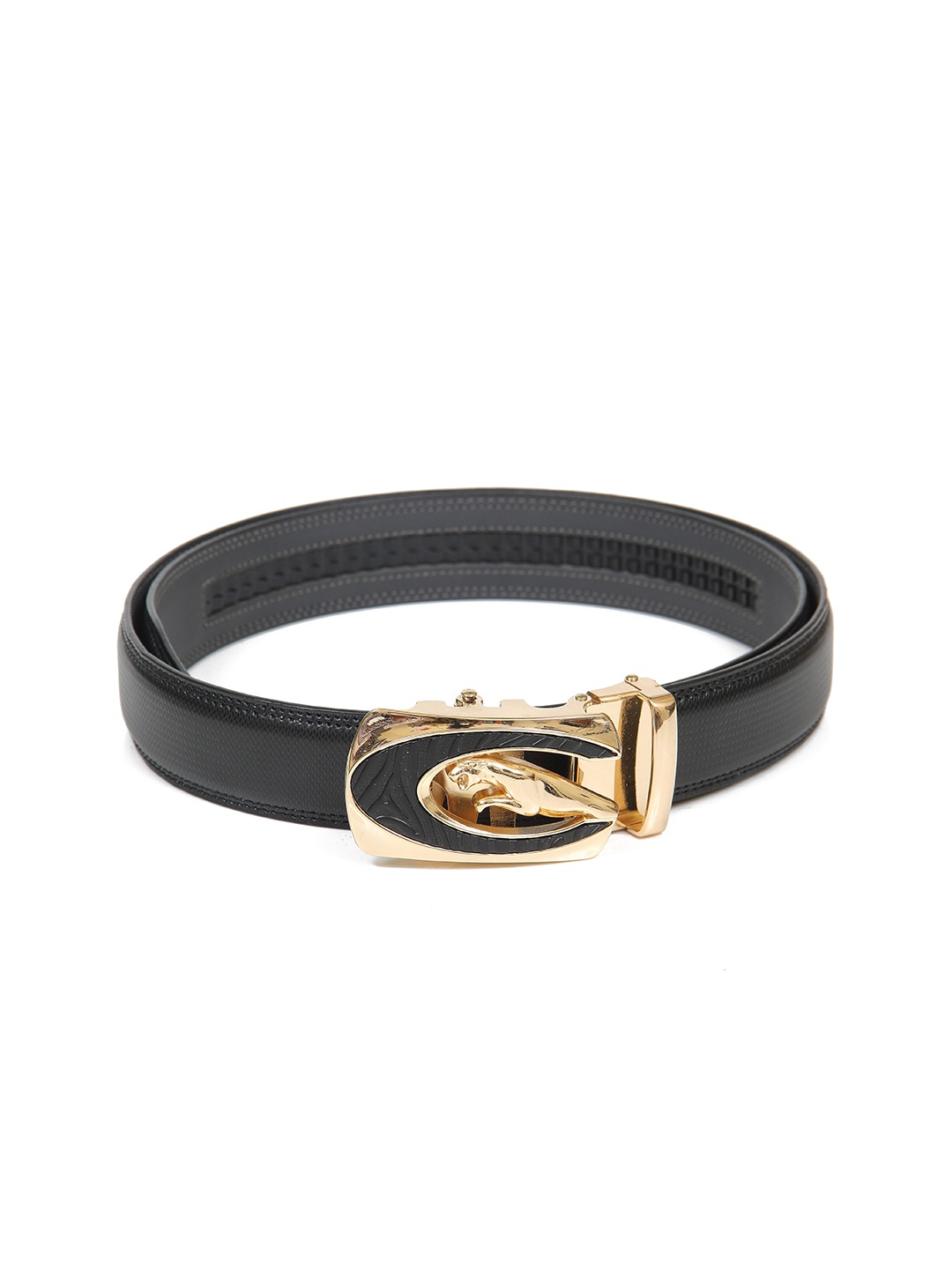 

Calvadoss Men Black Solid PU Belt