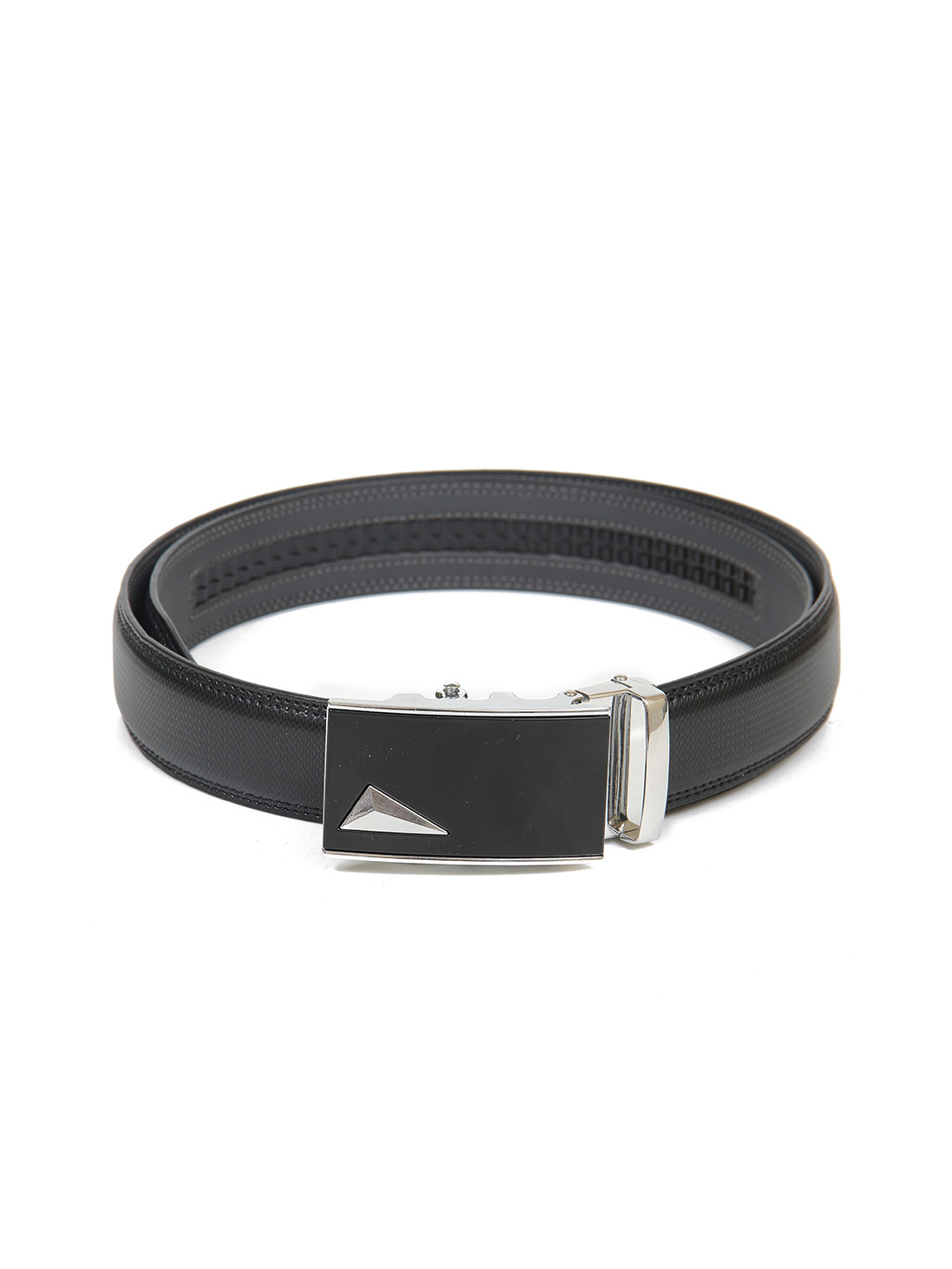 

Calvadoss Men Black Textured PU Belt