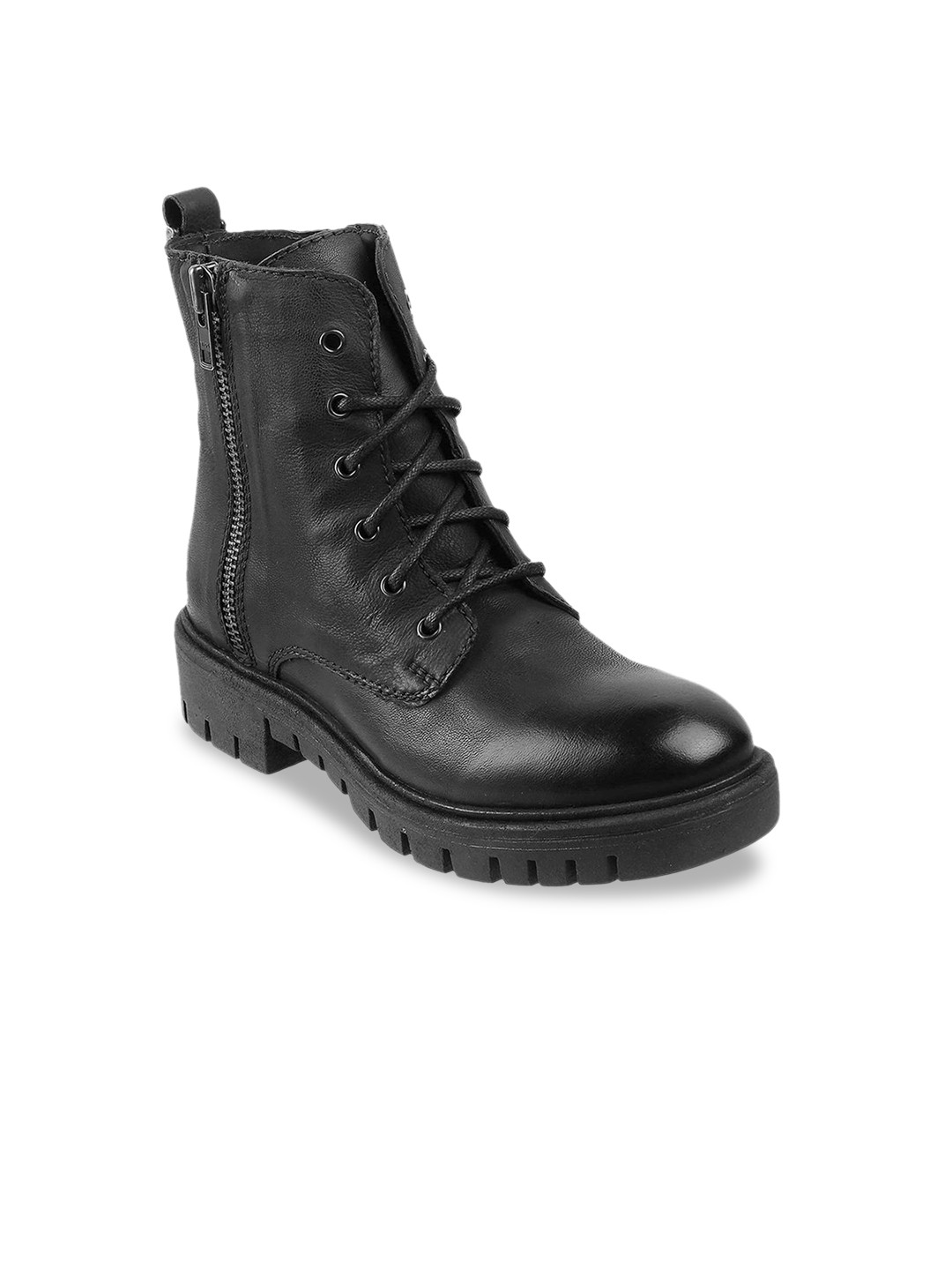 

Metro Women Black High-Top Flat Boots