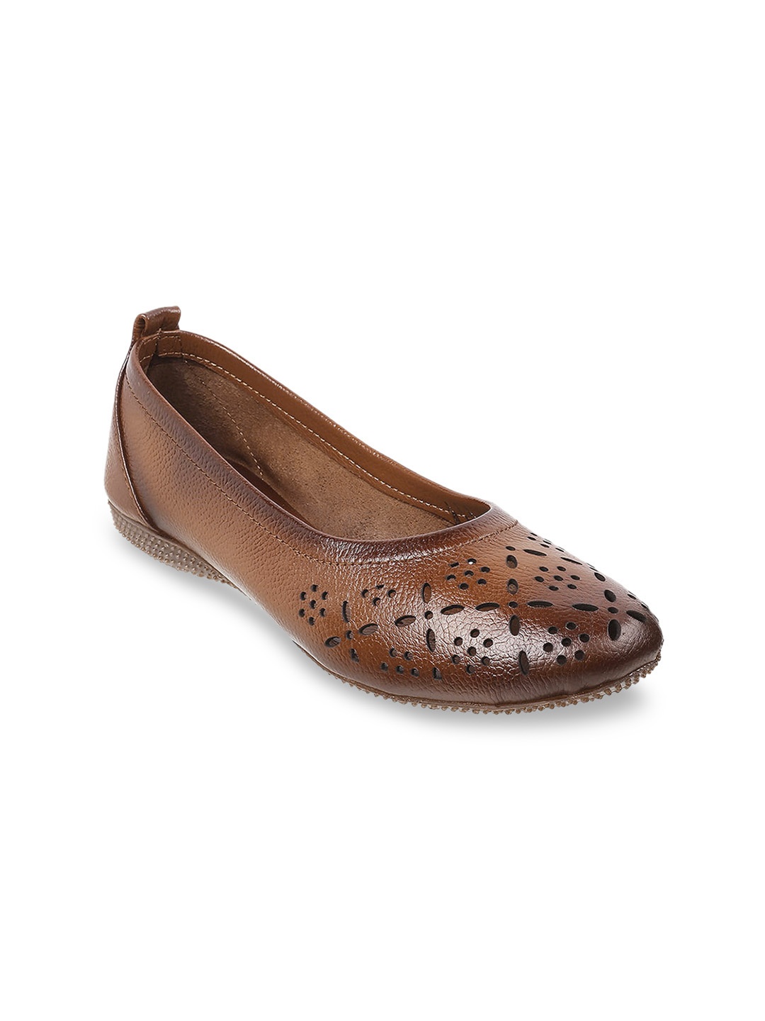 

Metro Women Rust Ballerinas with Laser Cuts Flats