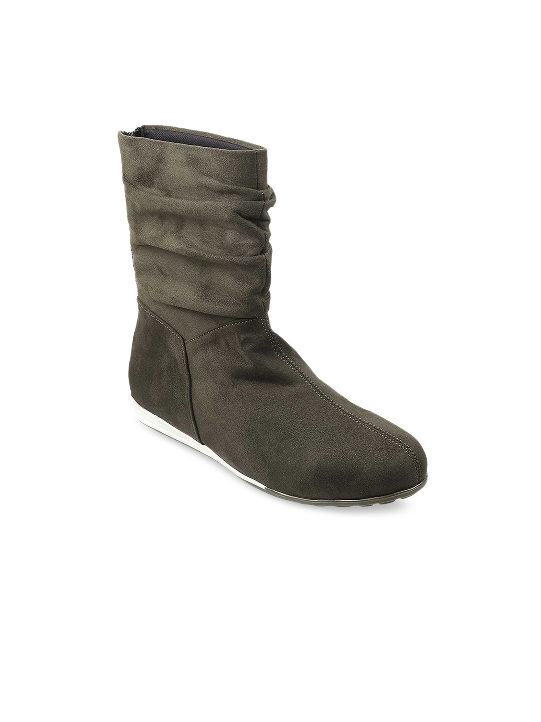 

Metro Women Olive Green High-Top Flat Boots
