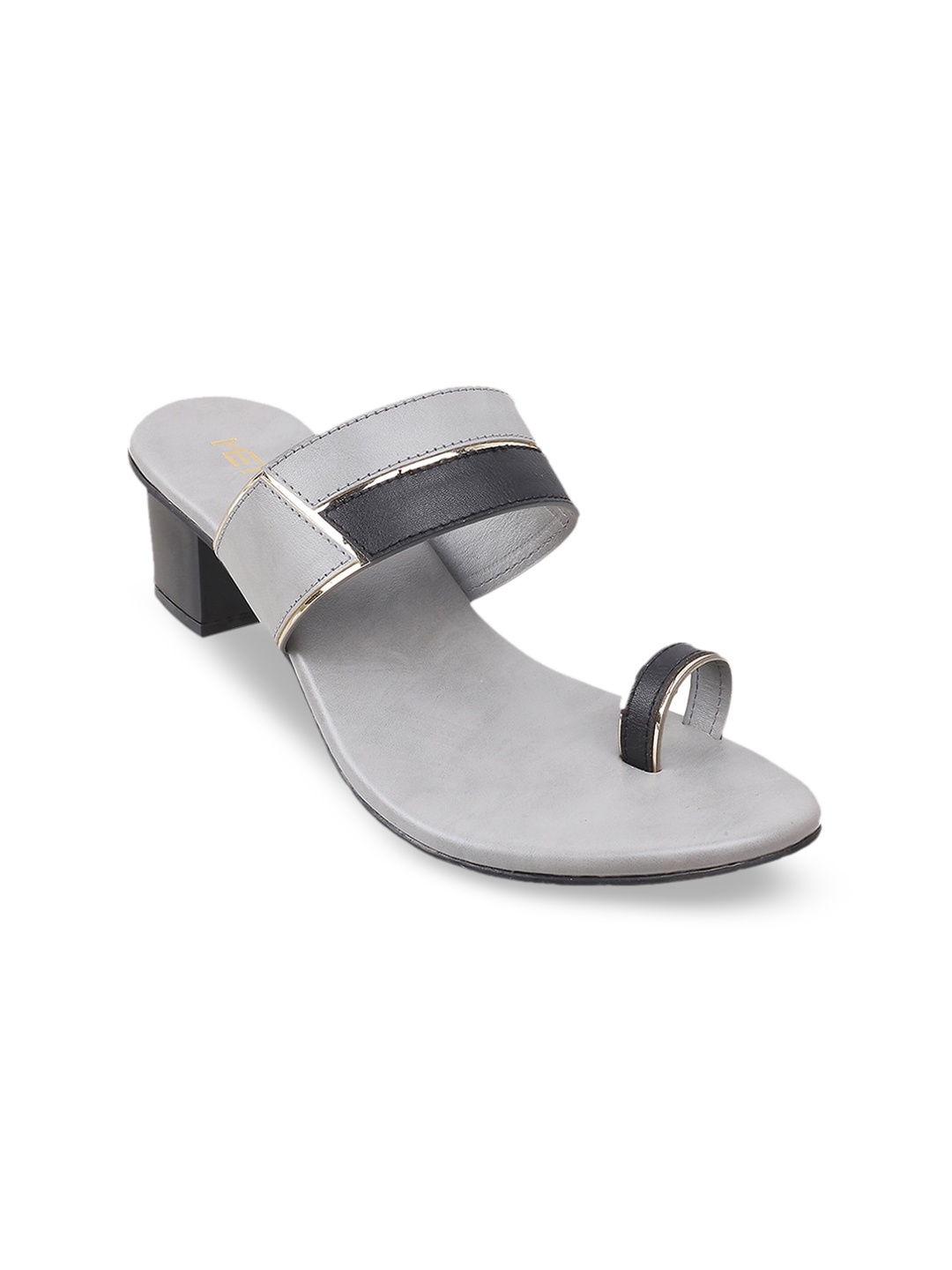 

Metro Grey & Block Colourblocked Block Heels