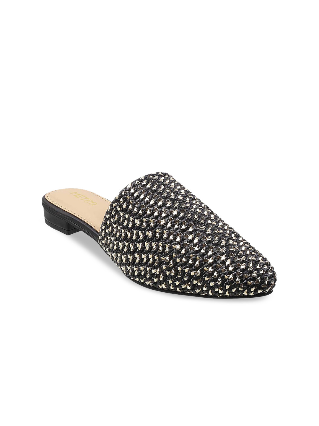 

Metro Black Block Mules