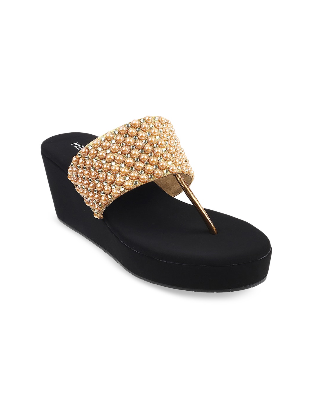 

Metro Gold-Toned Embellished Wedge Heels