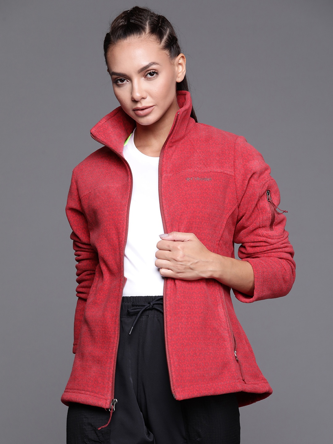 

Columbia Women Fuchsia Insulator Outdoor Omni Heat Infinity Tailored Jacket