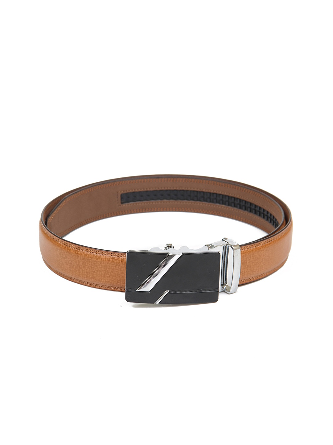 

Calvadoss Men Tan Solid PU Belt