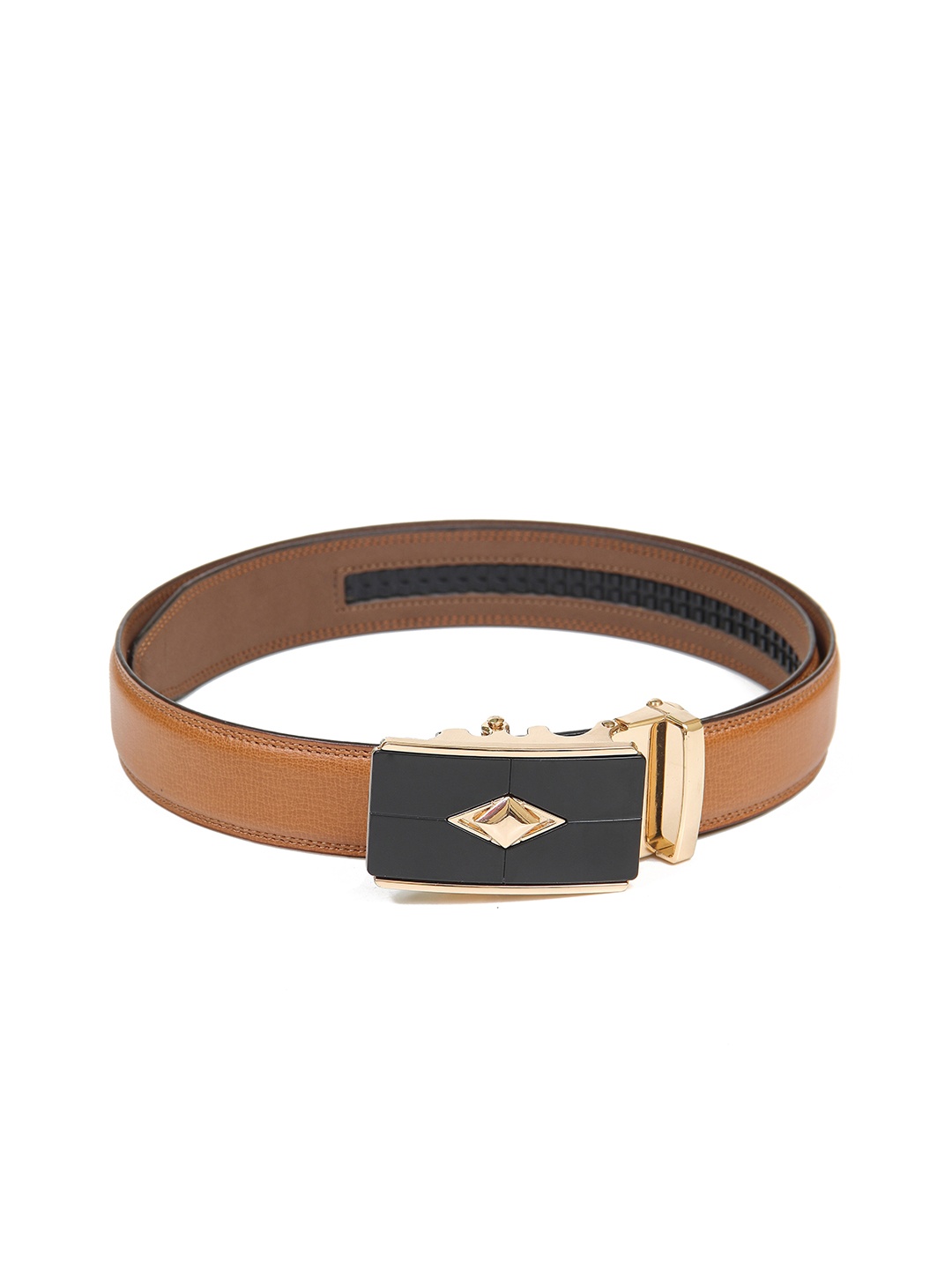 

Calvadoss Men Tan Solid PU Belt