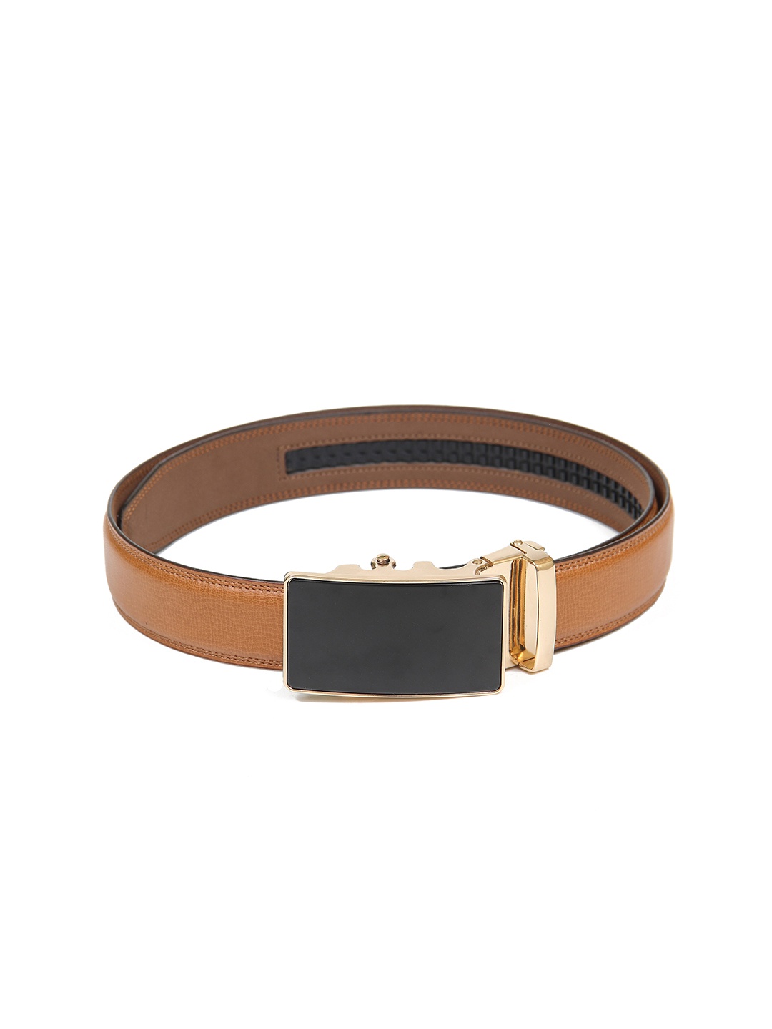 

Calvadoss Men Tan Textured No Holes PU Belt