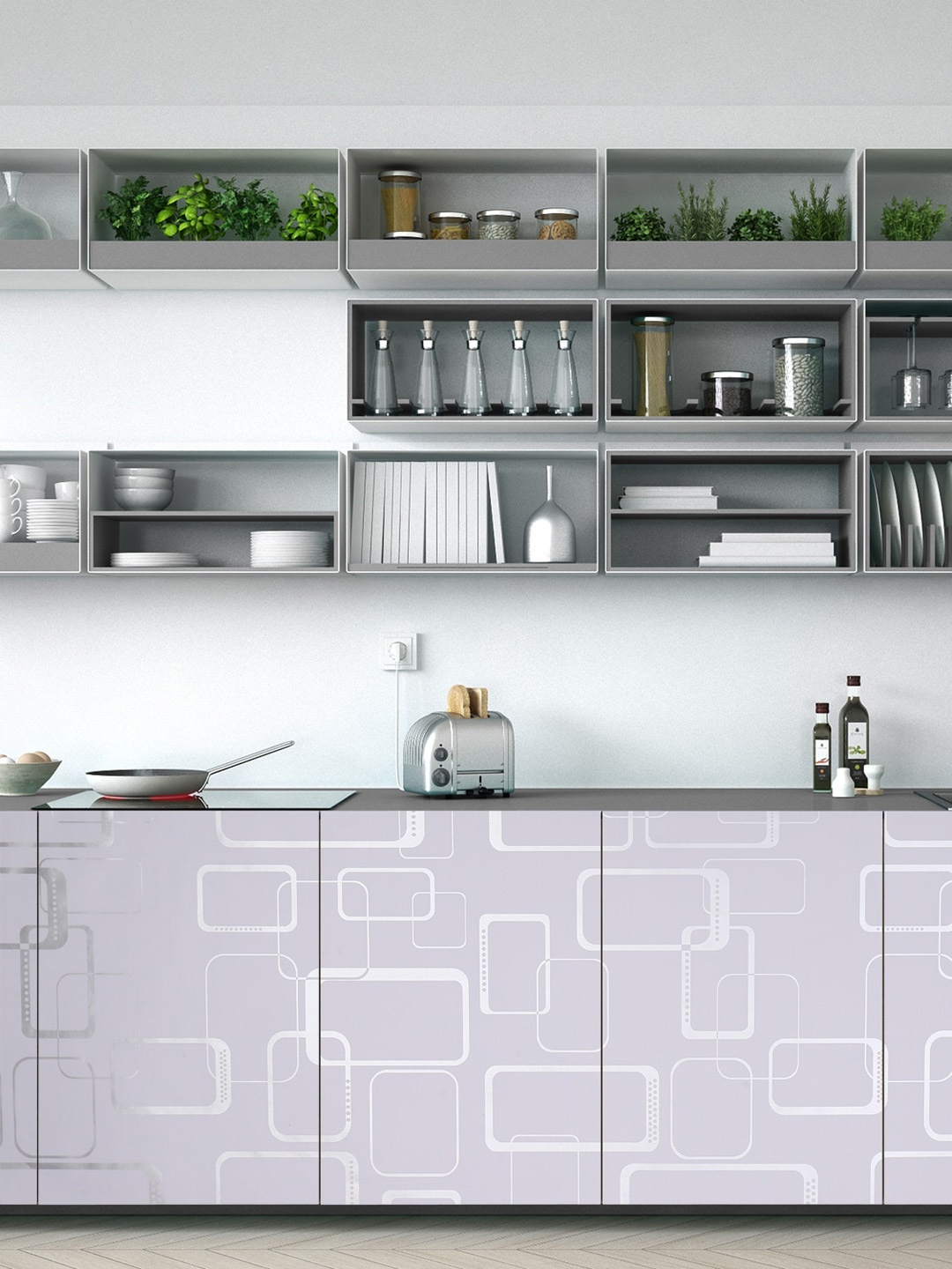 

Ispace Grey Printed Wallpaper