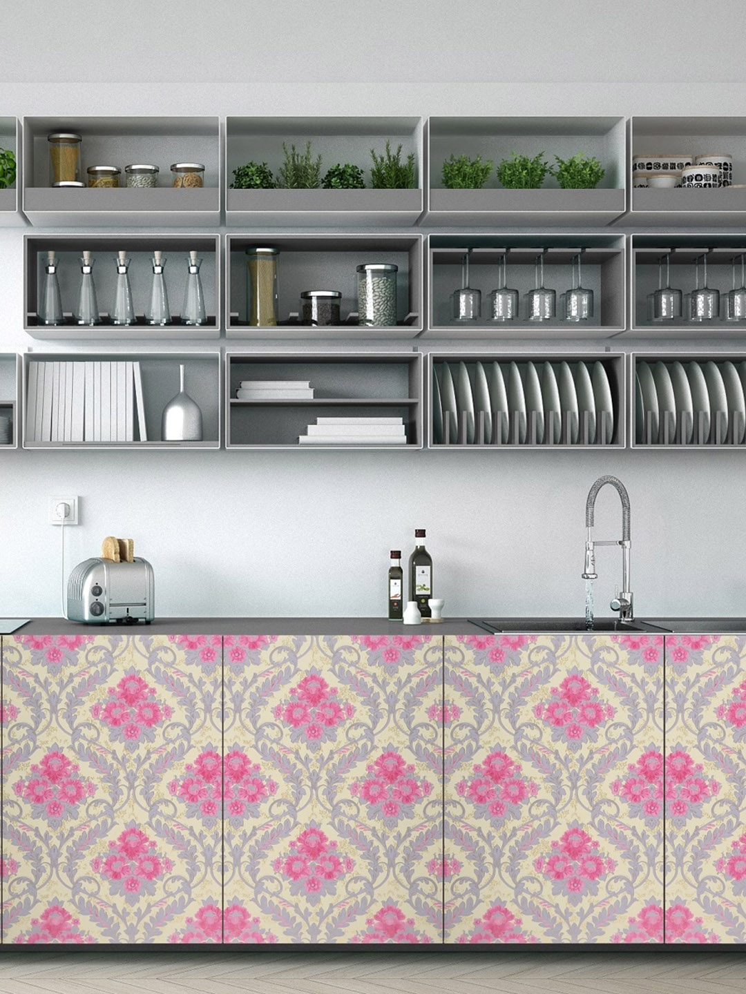 

Ispace Pink & Beige Ethnic Motifs Printed Wall Paper