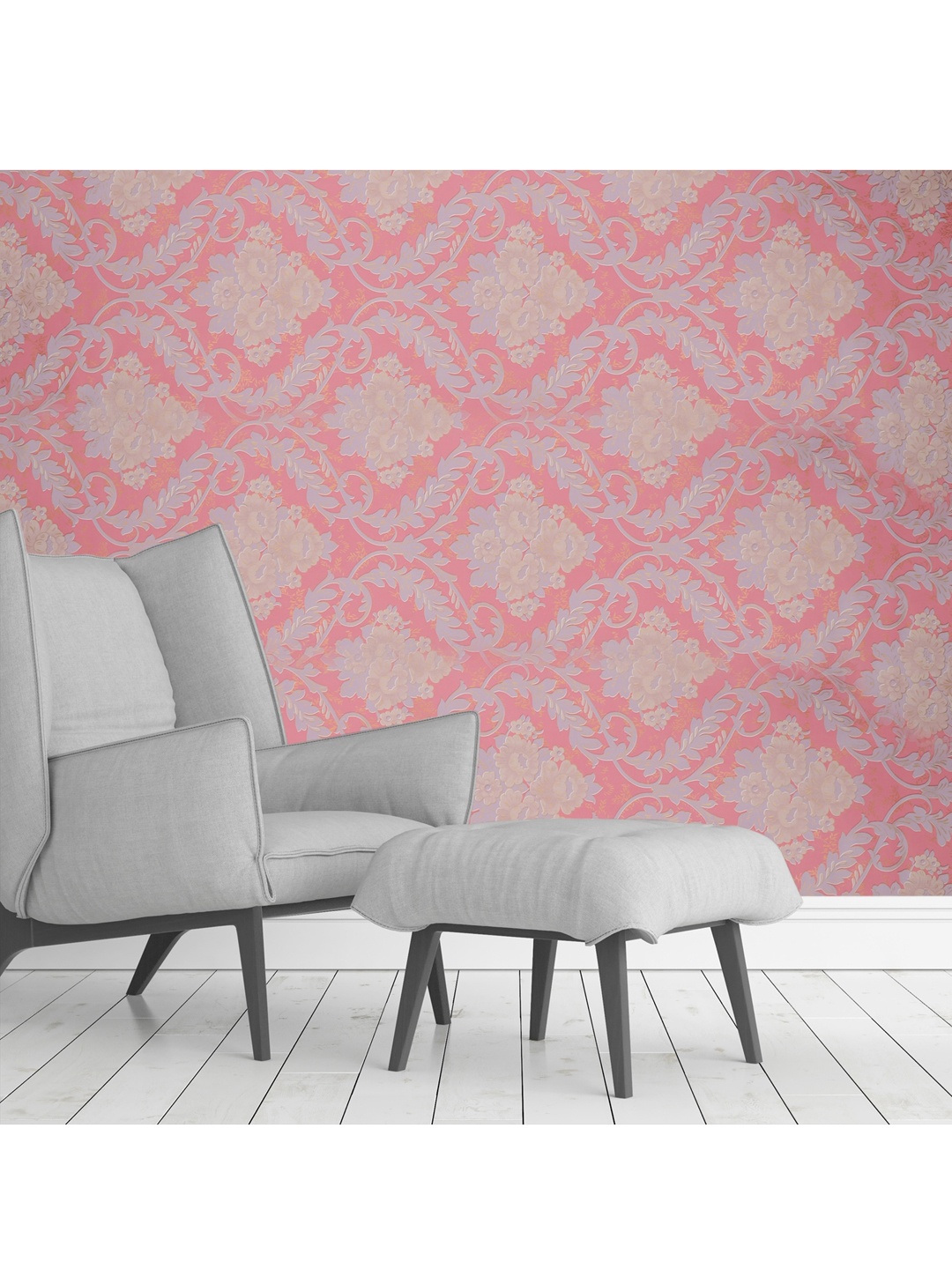 

Ispace Beige & Pink Floral Printed Self Adhesive Dust Proof Print Kitchen Wallpaper