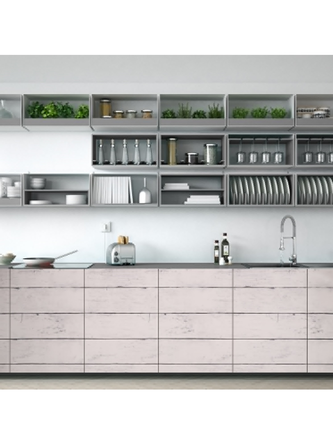 

Ispace White Tiles PVC Vinyl Adhesive Wall Paper