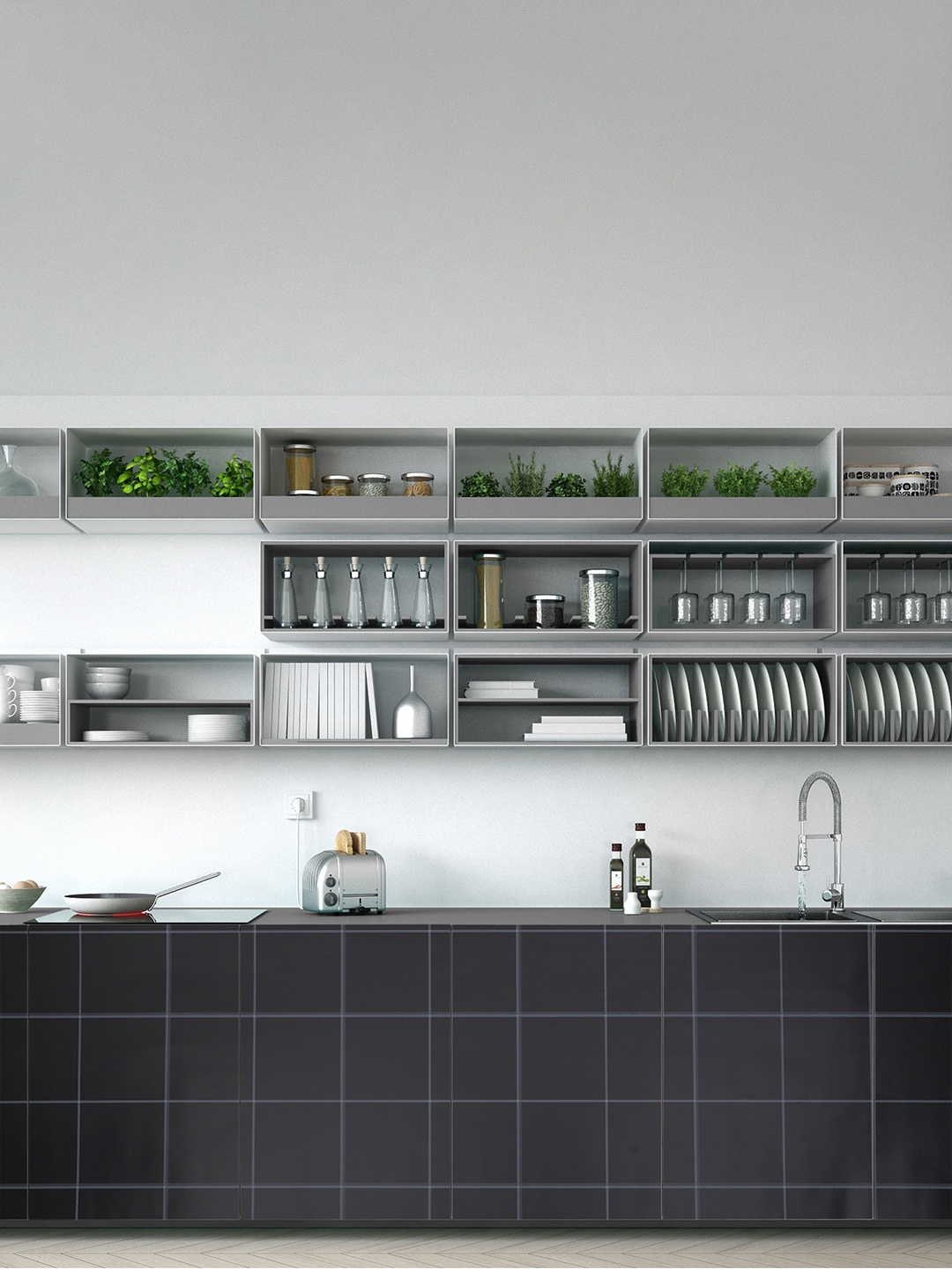 

Ispace Black Checked Wall Paper