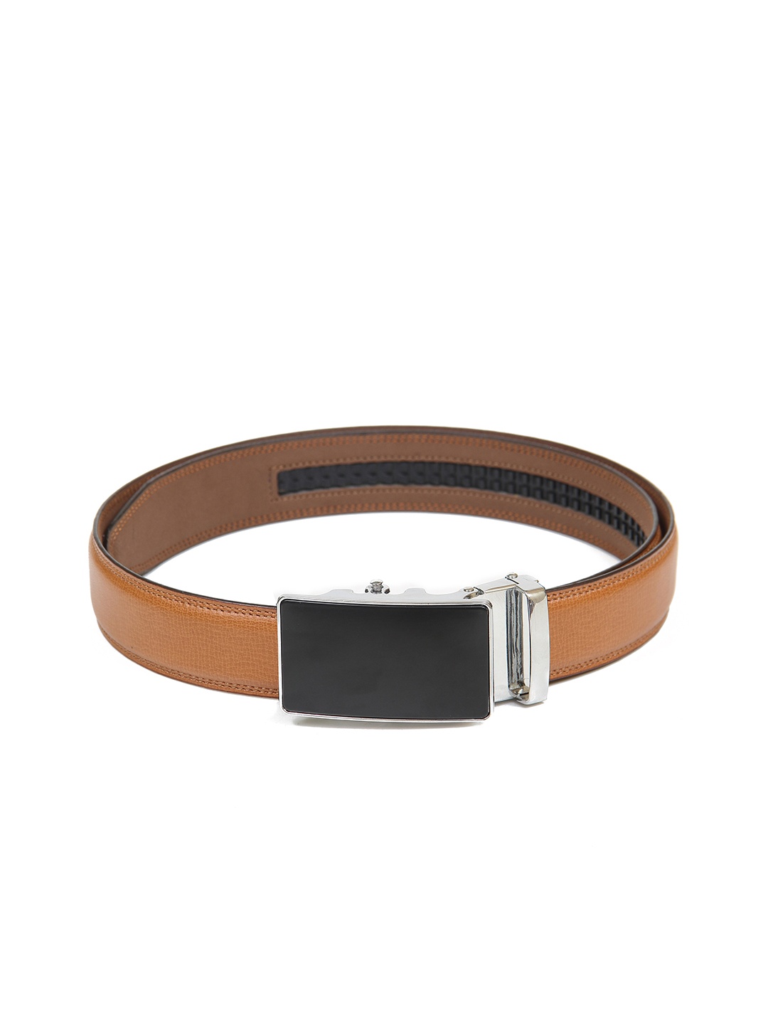 

Calvadoss Men Tan Textured PU No Holes Belt