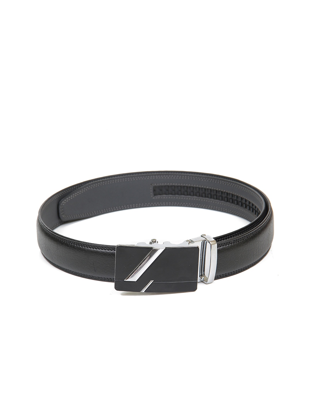 

Calvadoss Men Black Textured PU Belt