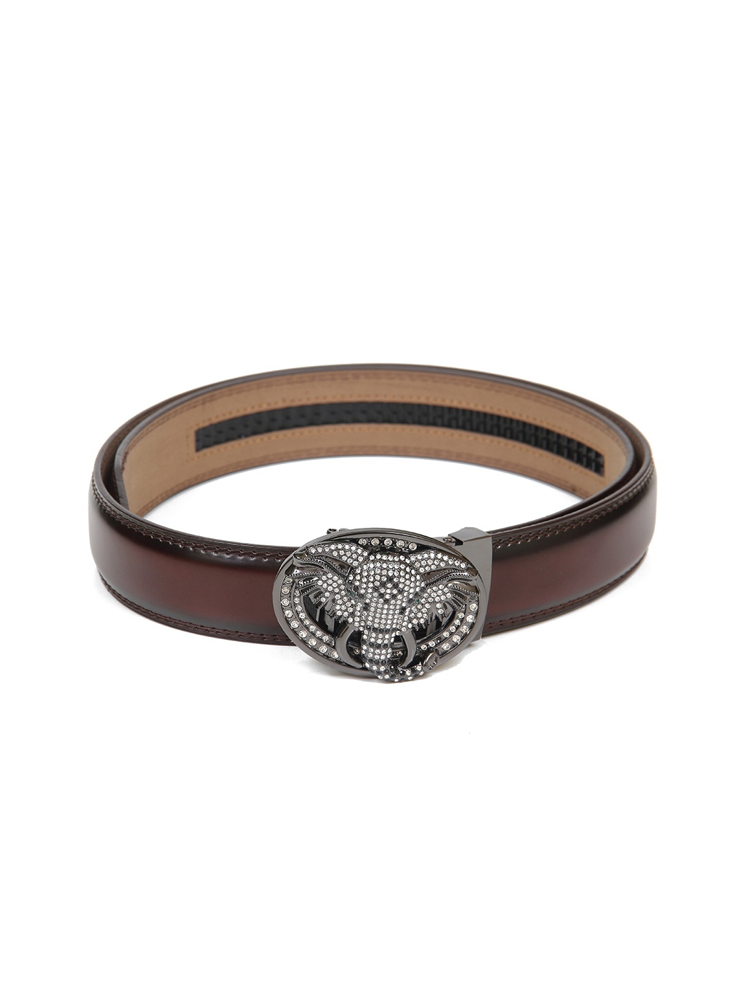 

Calvadoss Men Brown Textured PU Belt