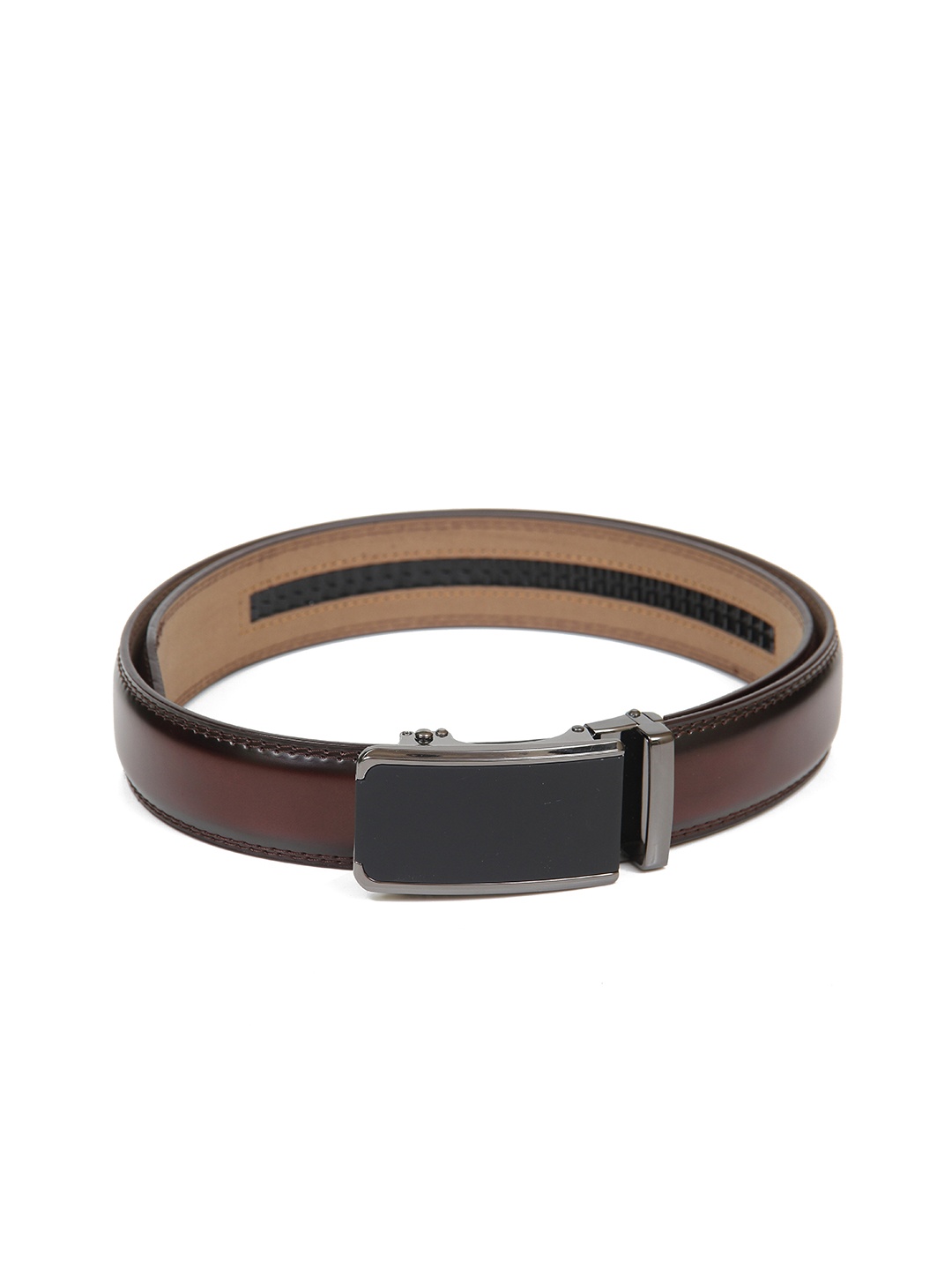 

Calvadoss Men Brown Textured PU Belt