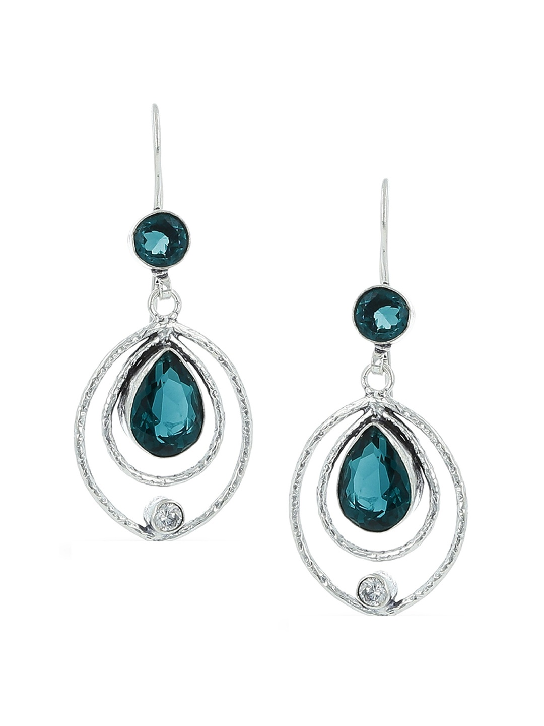 

EL REGALO Teal Contemporary Drop Earrings