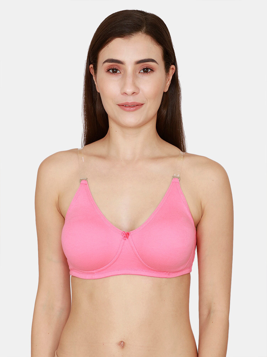 

Rosaline by Zivame Pink Solid Non-Padded Bra