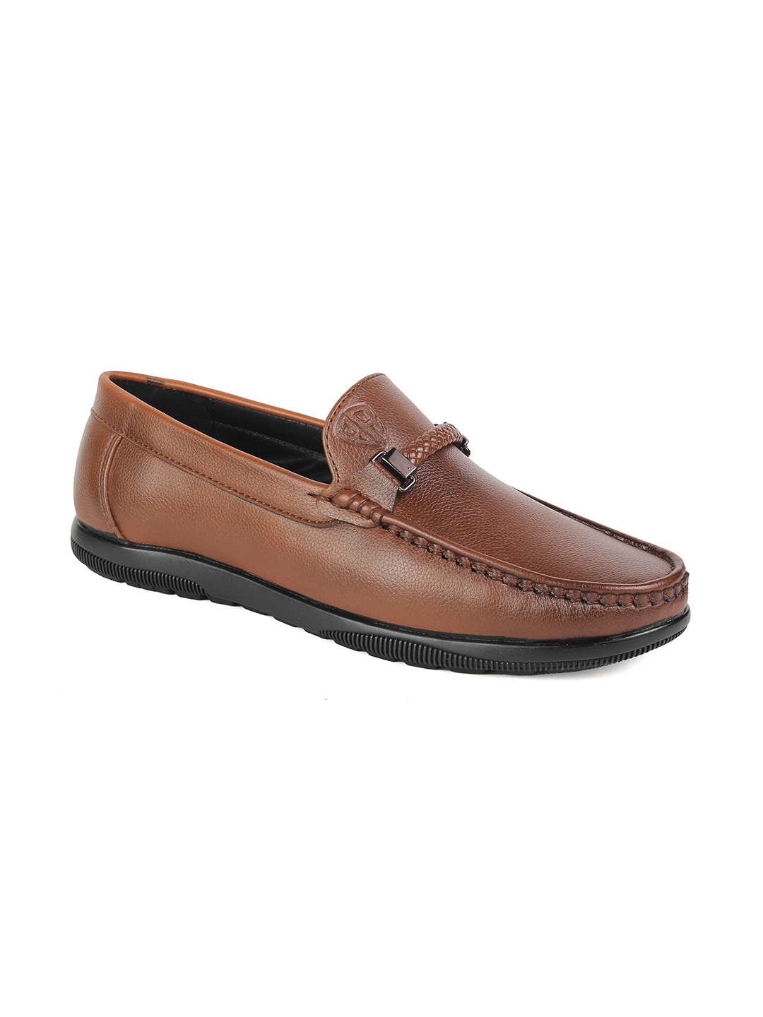 

BRATVA Men Tan Brown Loafers