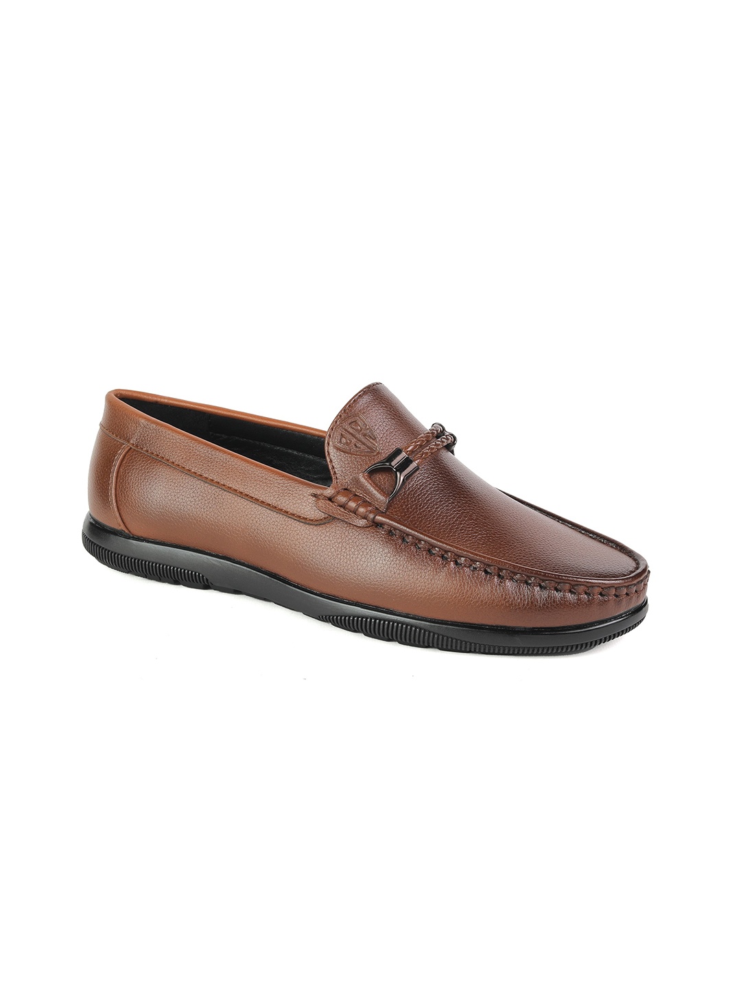 

BRATVA Men Tan Horsebit Loafers