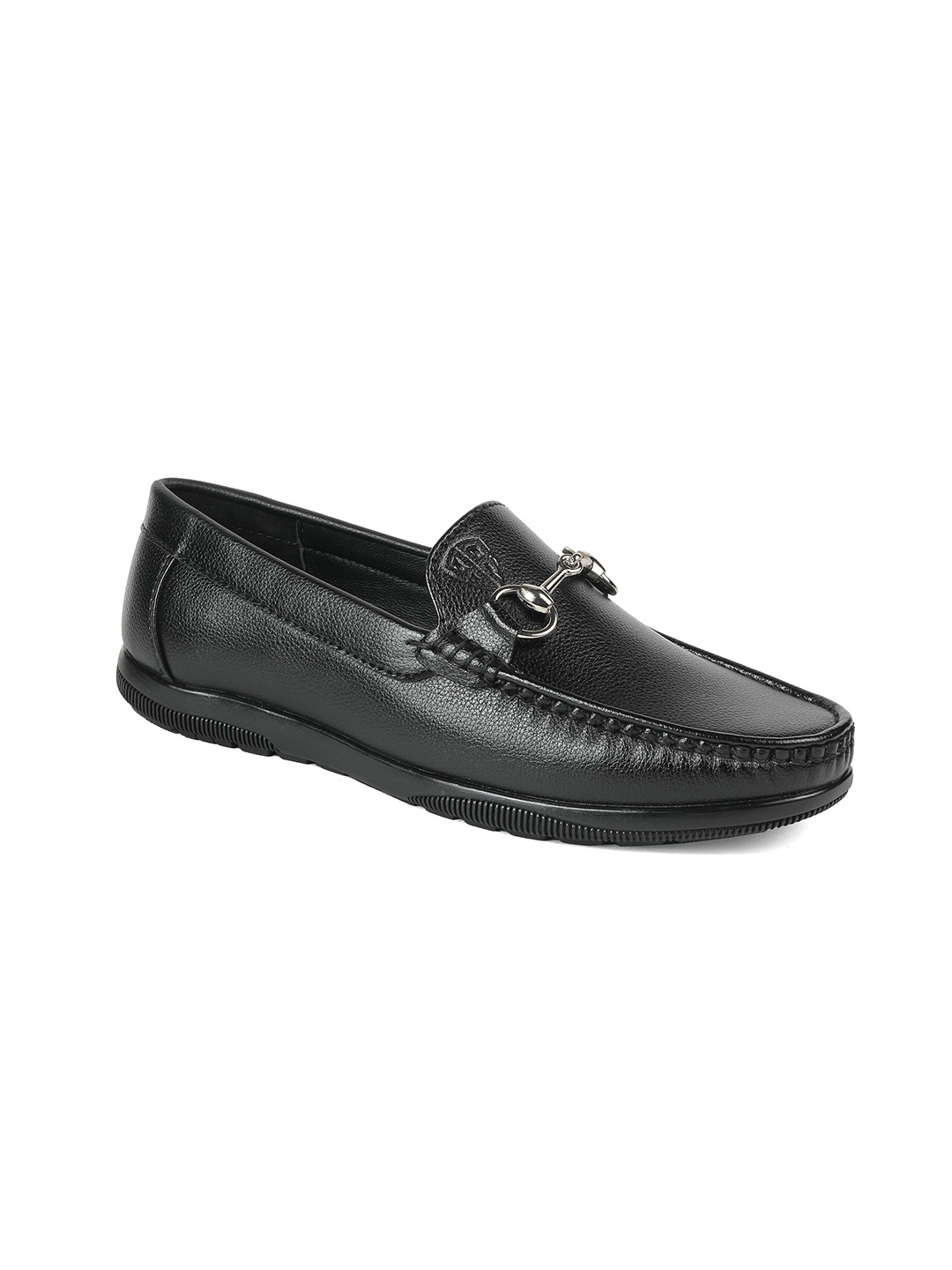 

BRATVA Men Black Penny Loafers