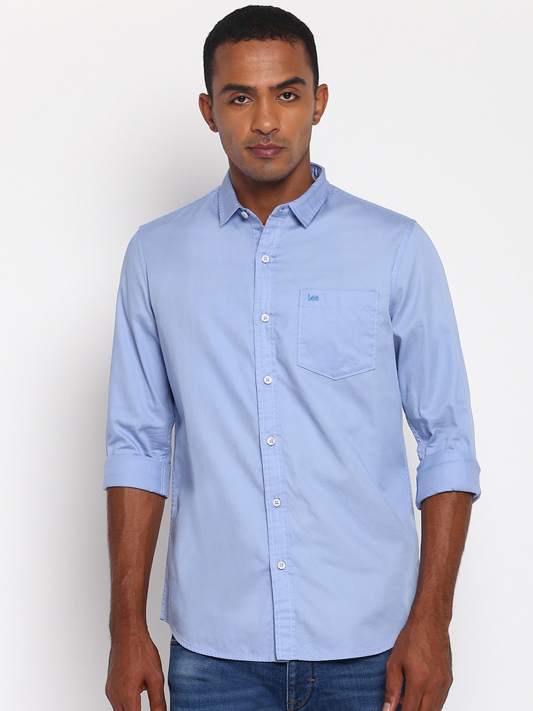 

Lee Men Blue Classic Slim Fit Casual Shirt