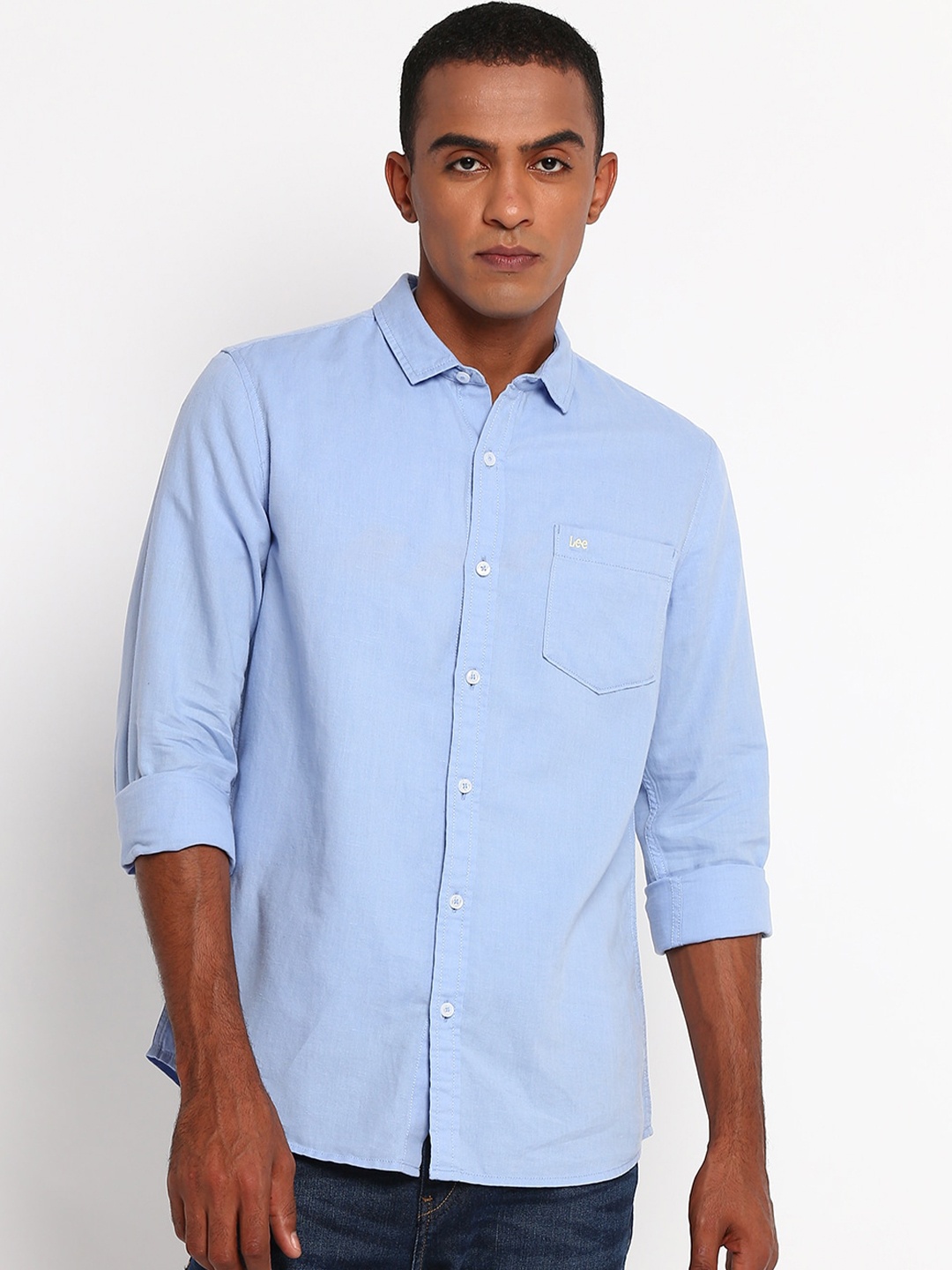 

Lee Men Blue Classic Slim Fit Casual Shirt