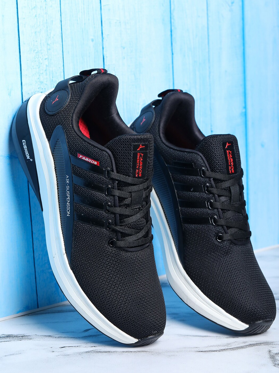 

ABROS Men Aldo Running Sports Shoes, Black