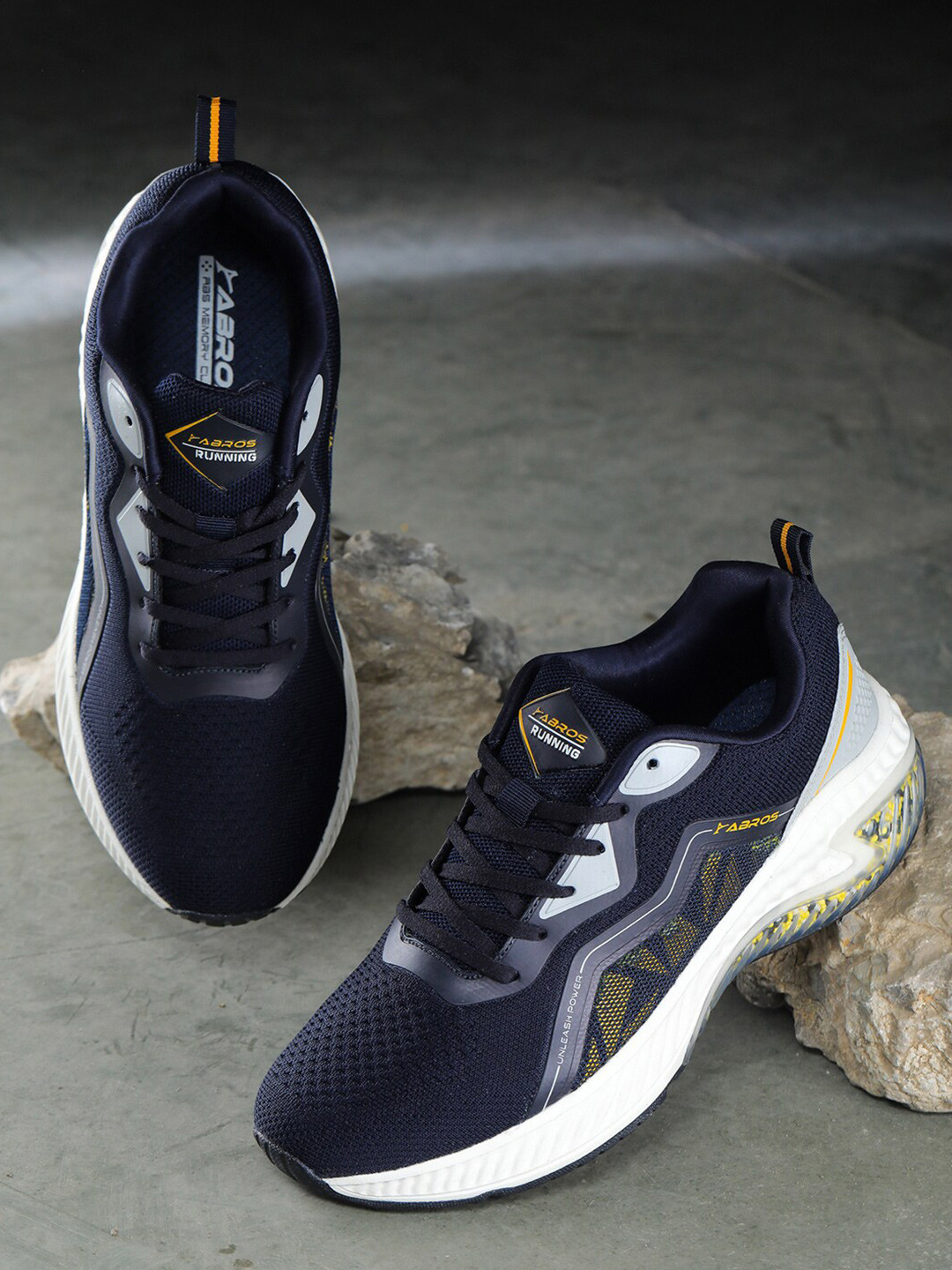 

ABROS Men Martin Running Sports Shoes, Navy blue