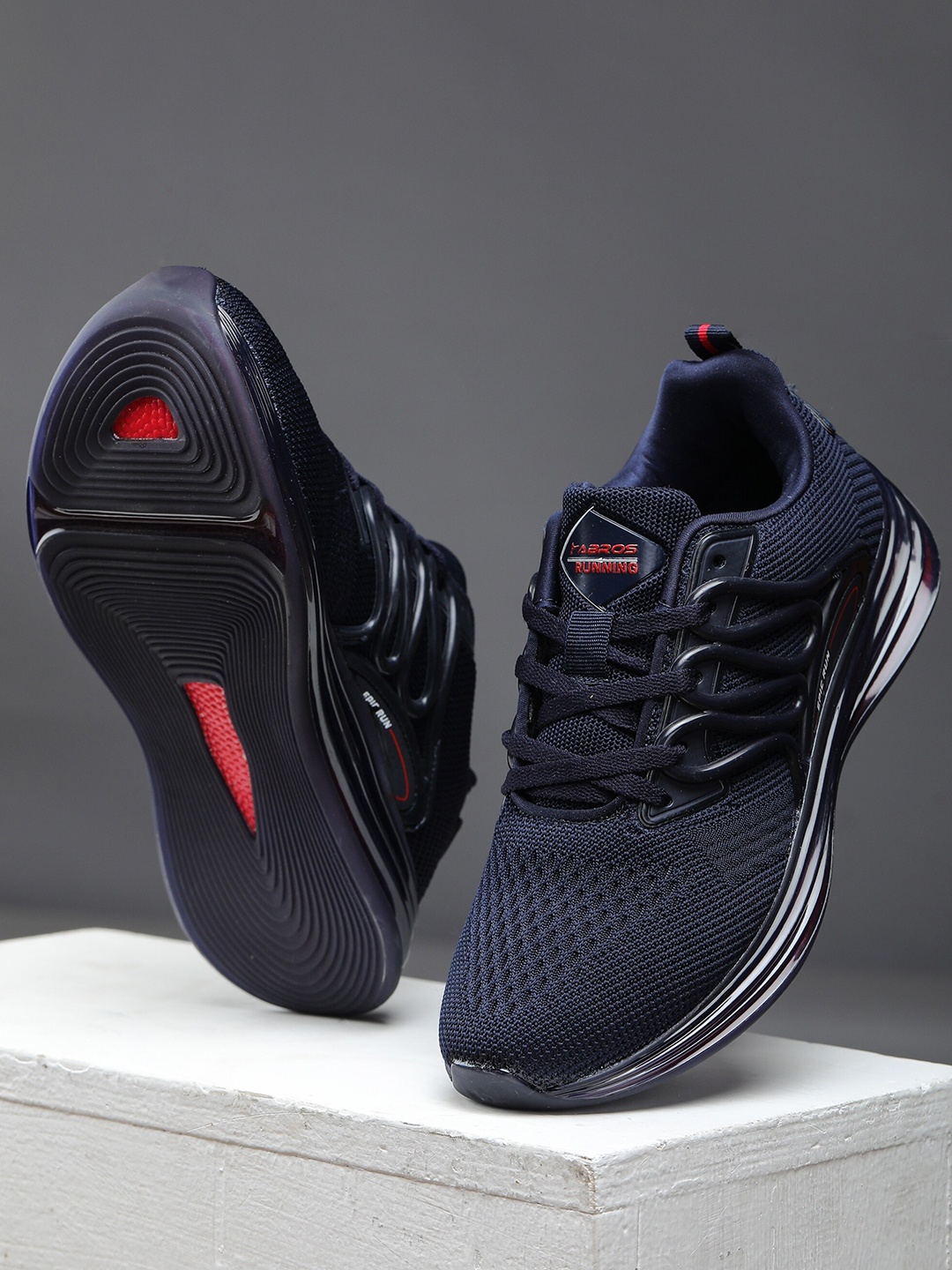 

ABROS Men Boston Running Sports Shoes, Navy blue
