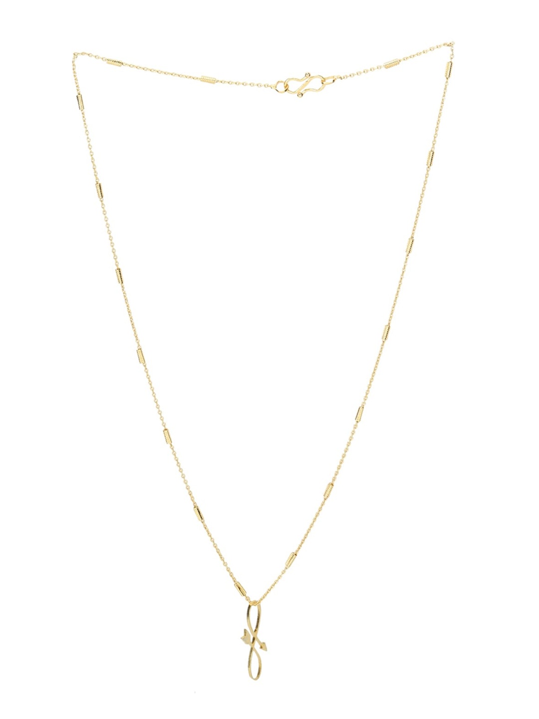 

Goldnera Brass-Plated & Gold-Toned Love Arrow Infinity Pendant With Chain
