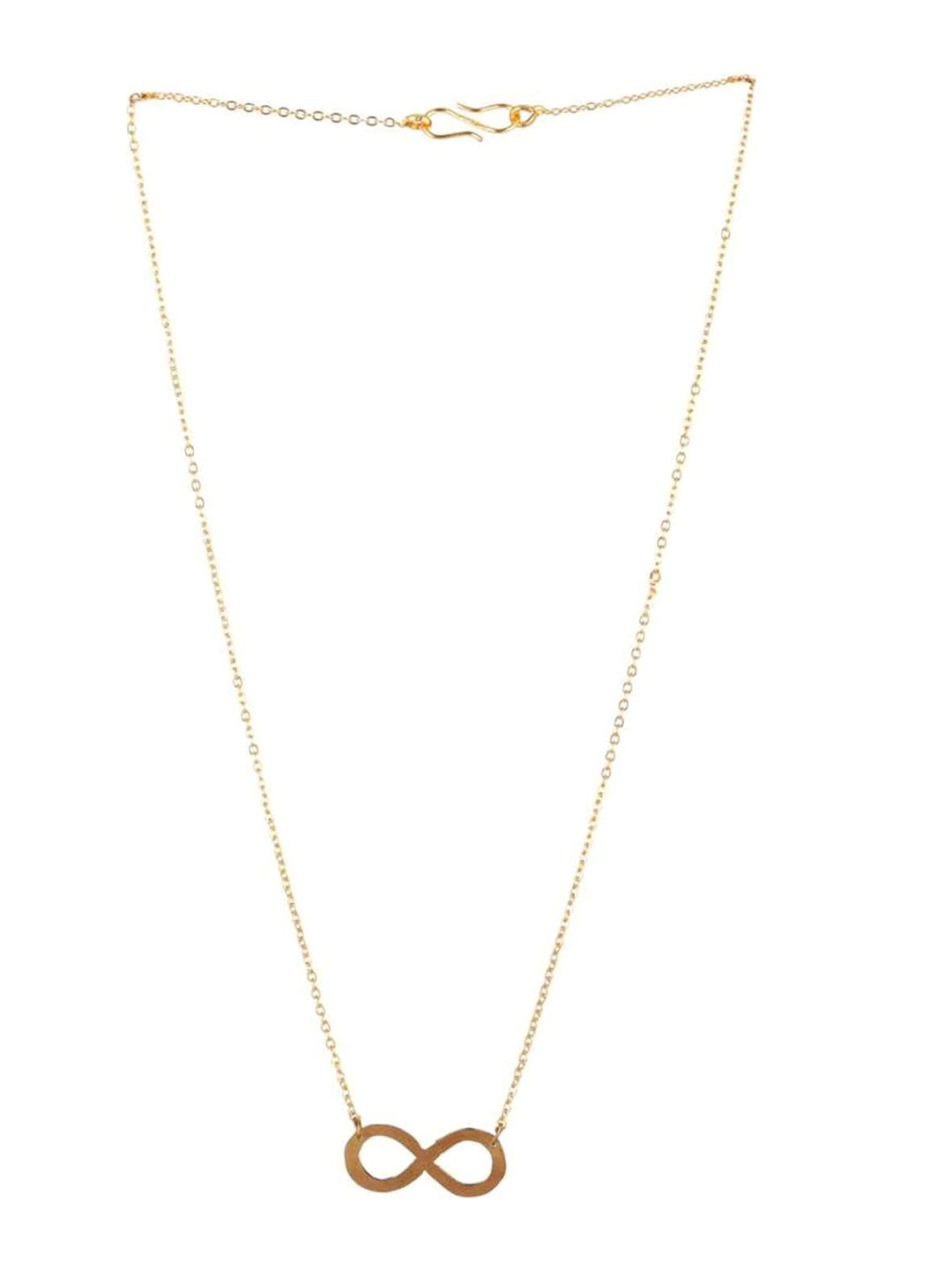 

Goldnera Brass-Plated Gold-Toned Infinity-Shaped Pendant With Chain