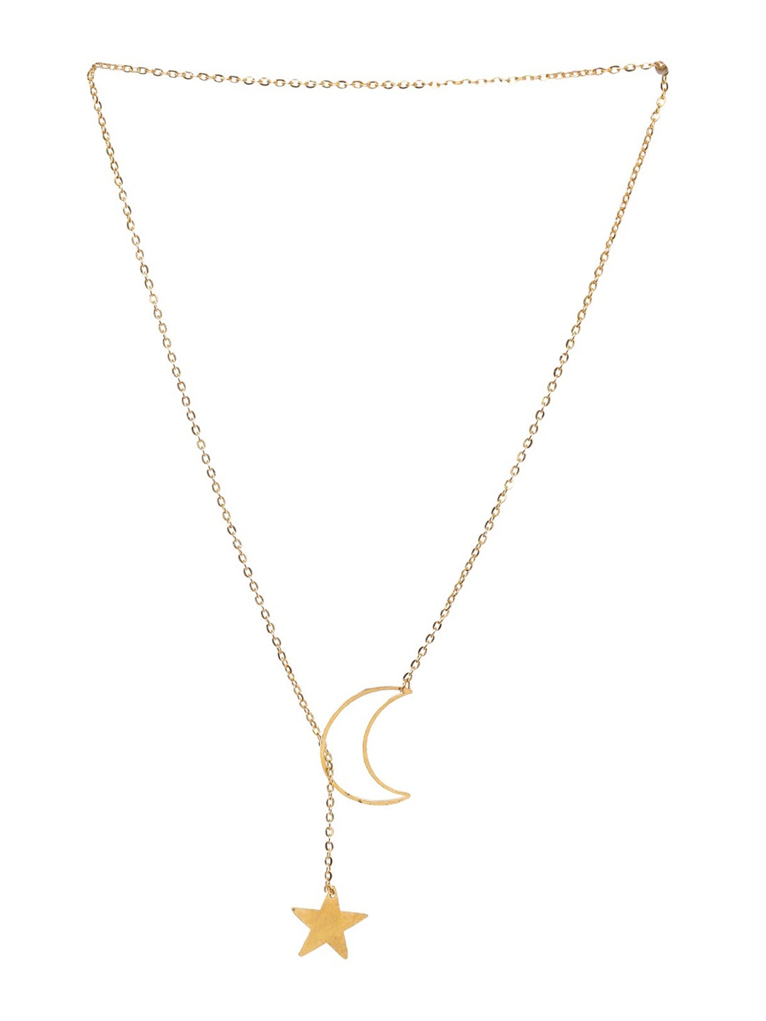 

Goldnera Gold-Plated Star Cresent Moon Charm Pendant with Chain