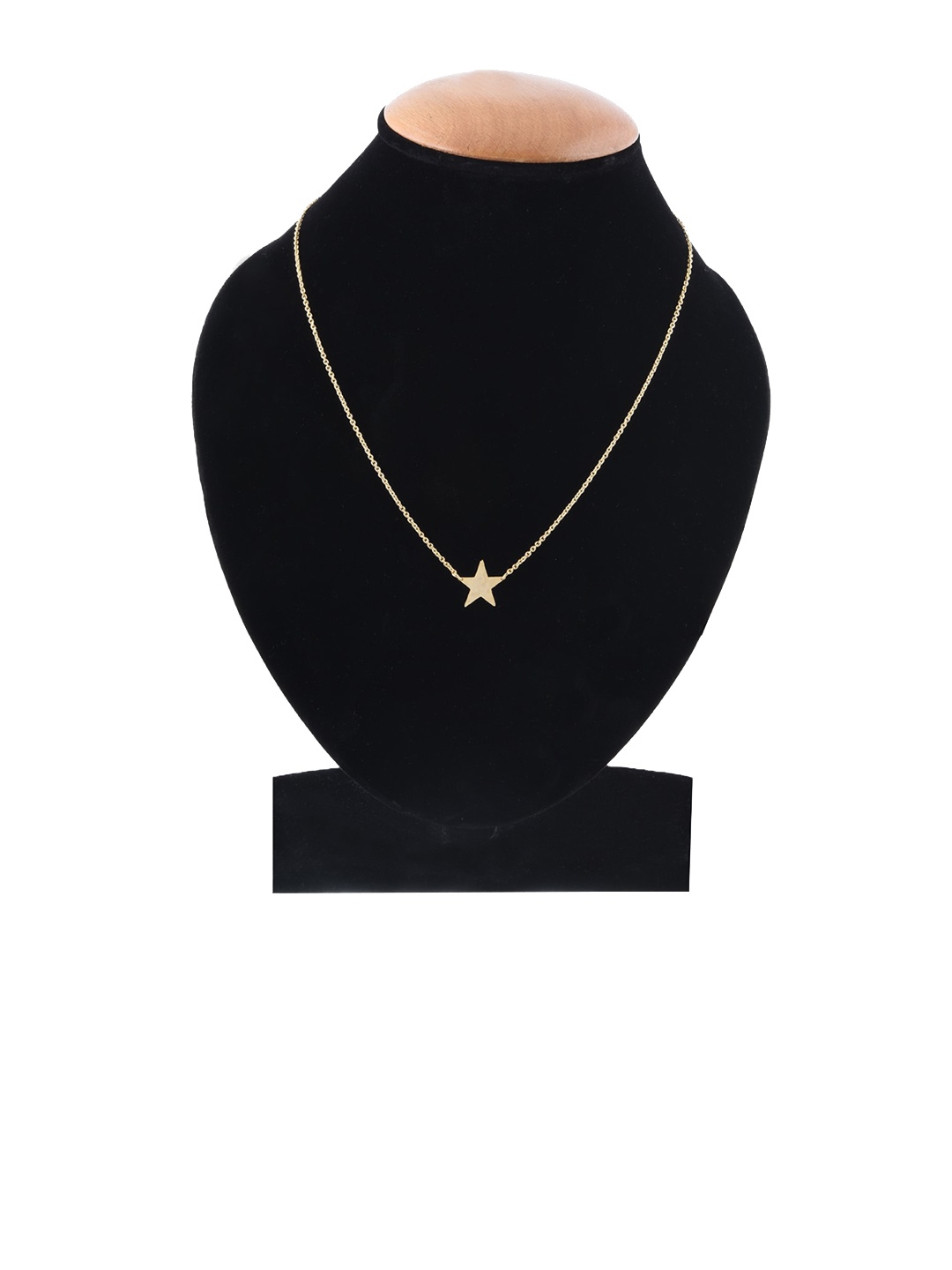 

Goldnera Brass-Plated & Gold-Toned Minimal Star-Shaped Pendant With Chain