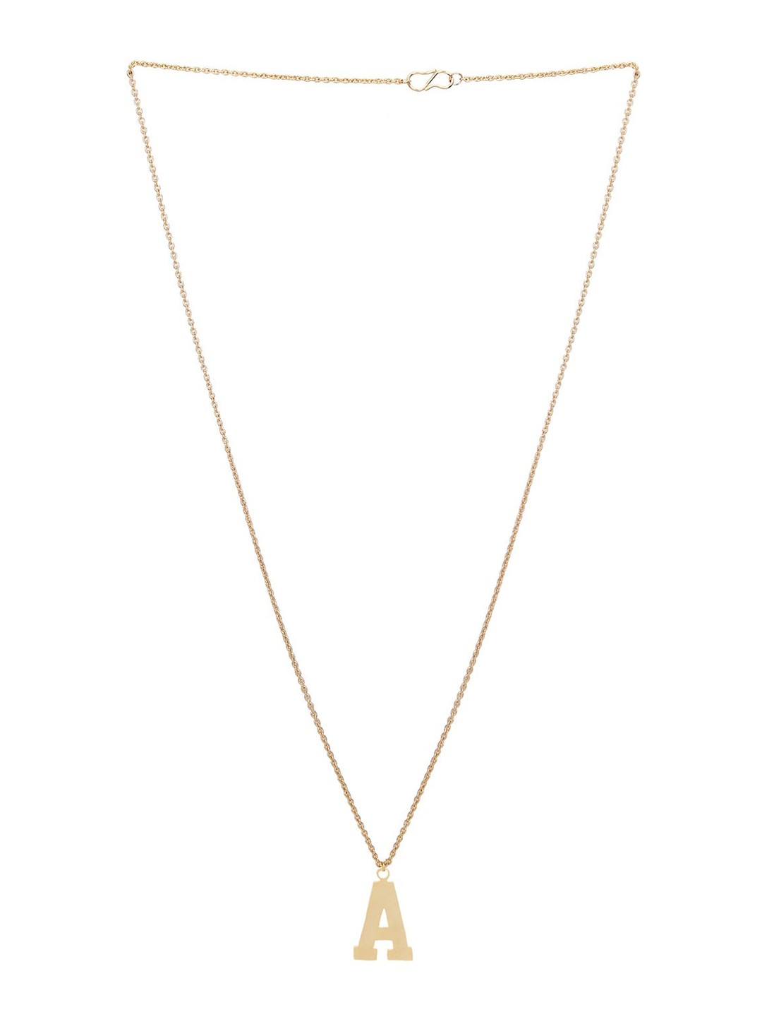 

Goldnera Gold-Plated A Alphabet Pendant With Chain