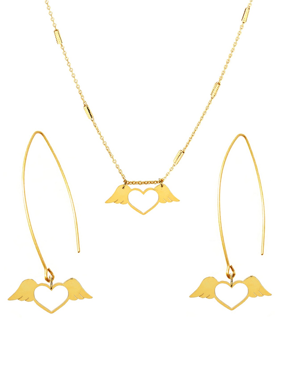 

Goldnera Gold-toned Heart Pendant Set